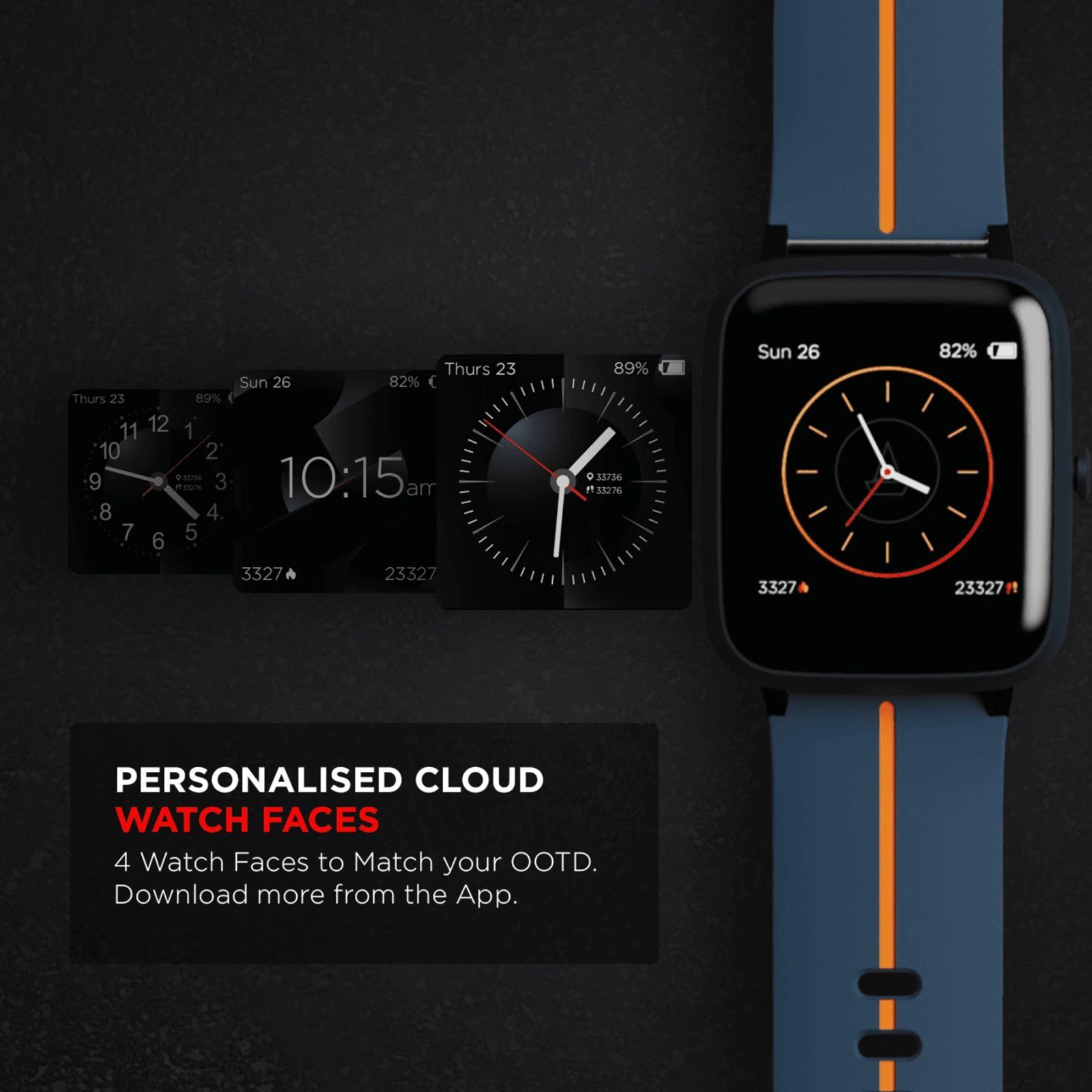 boAt Xplorer Smartwatch with Activity Tracker (33mm 2.5D Curved Display, 5ATM Water Resistant, Orange Fusion Strap)_5