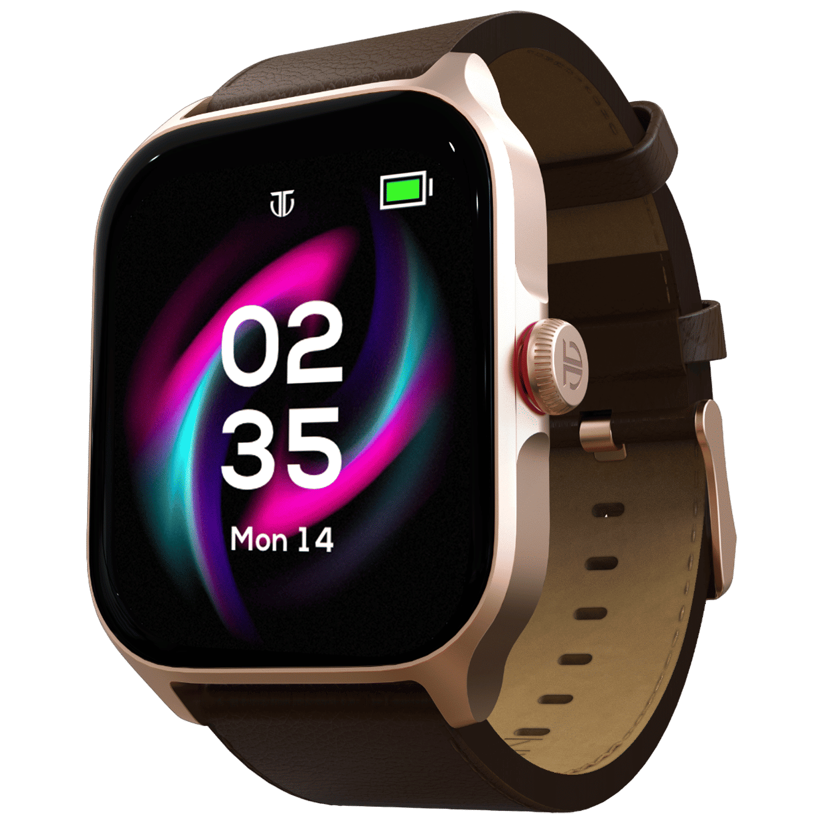 TITAN Zeal Smartwatch with Bluetooth Calling (46.99mm AMOLED Display, IP68 Water Resistant, Brown Strap)_2