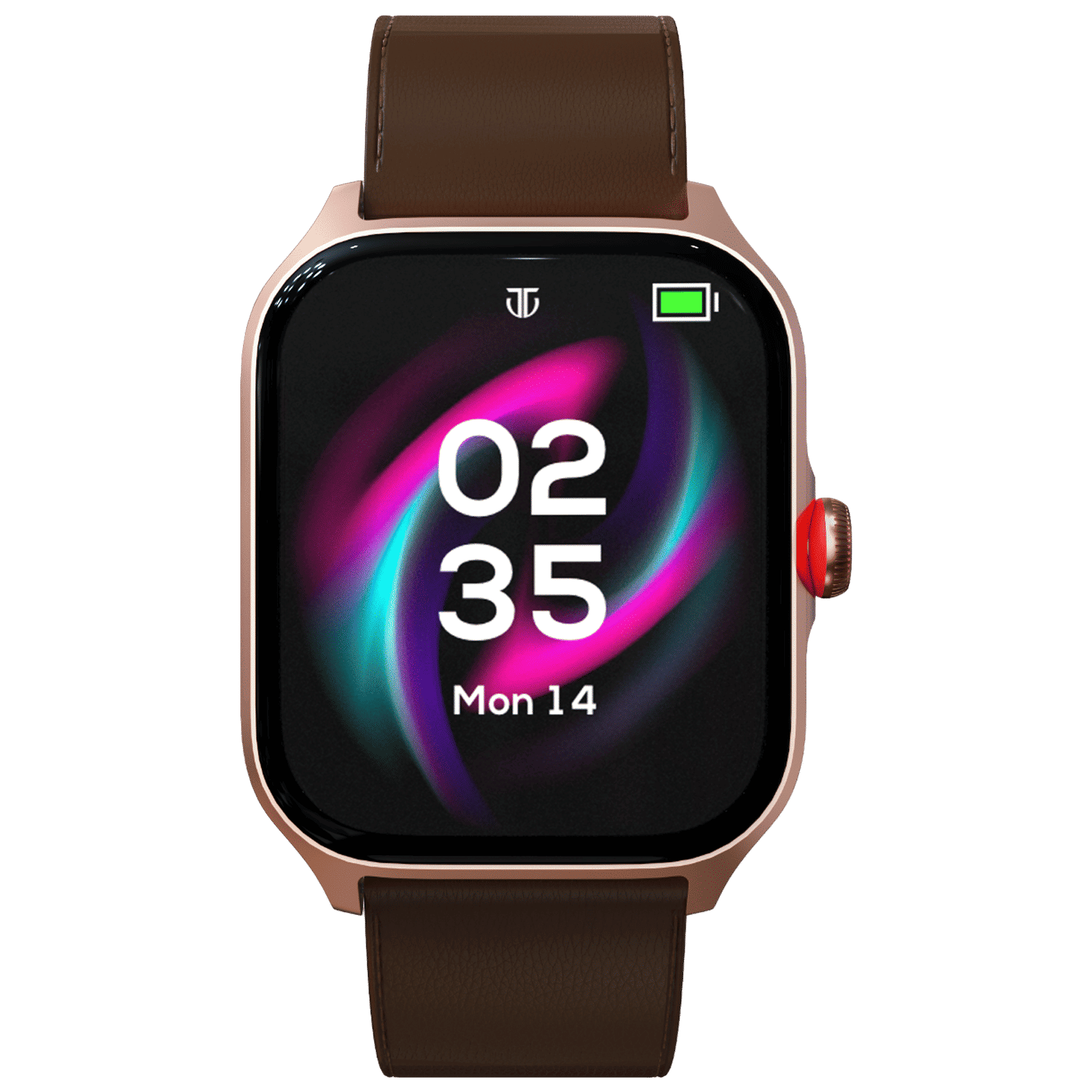 TITAN Zeal Smartwatch with Bluetooth Calling (46.99mm AMOLED Display, IP68 Water Resistant, Brown Strap)_1