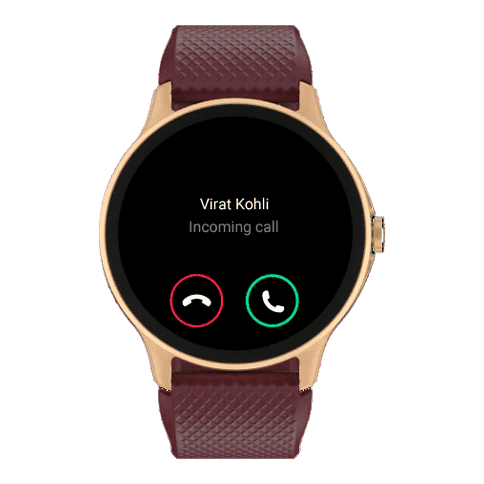 noise NoiseFit Arc Smartwatch with Bluetooth Calling (35mm TFT Display, IP68 Water Resistant, Deep Wine Strap)_1