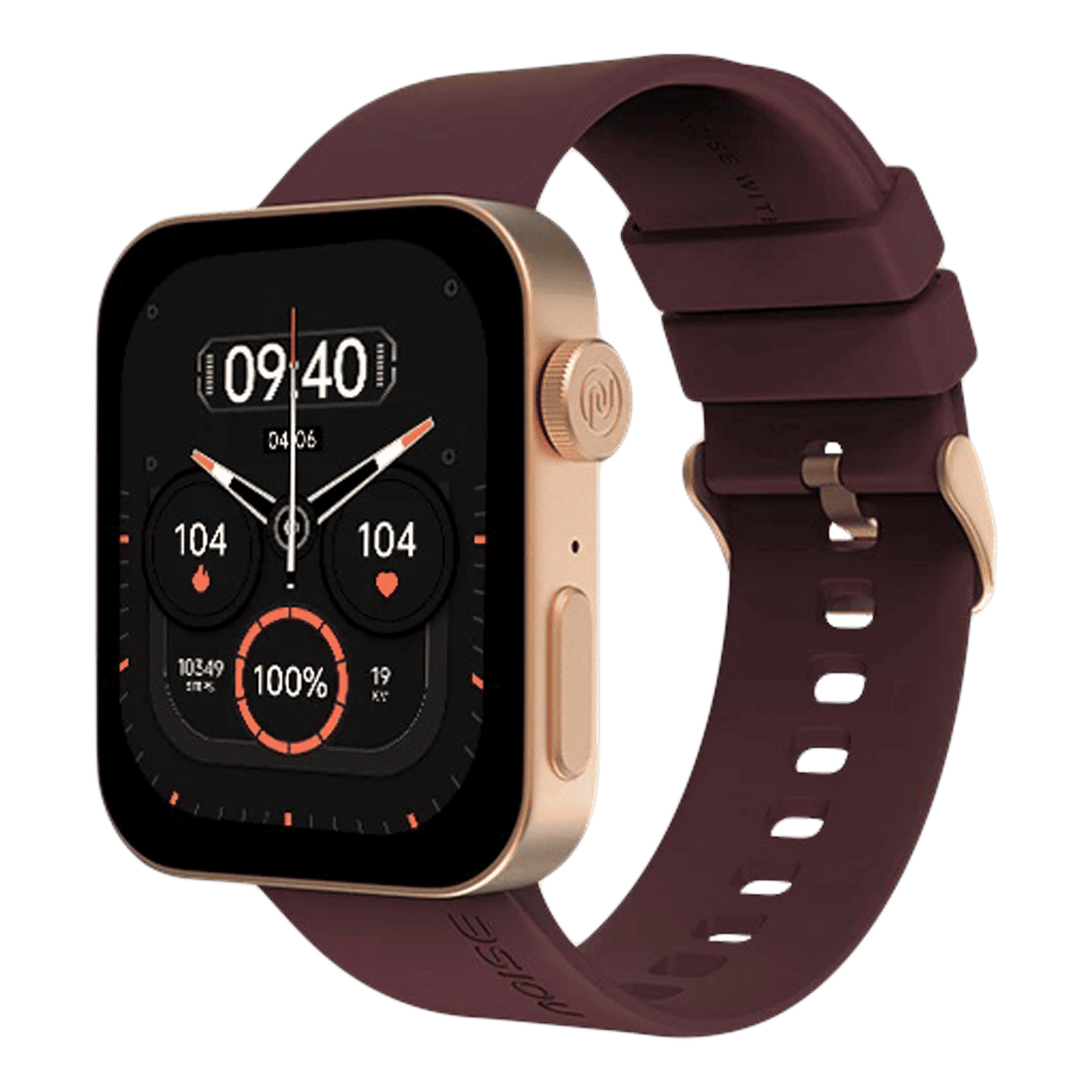 noise ColorFit Caliber 3 Smartwatch with Bluetooth Calling (45.2mm AMOLED Display, IP68 Water Resistant, Deep Wine Strap)_2