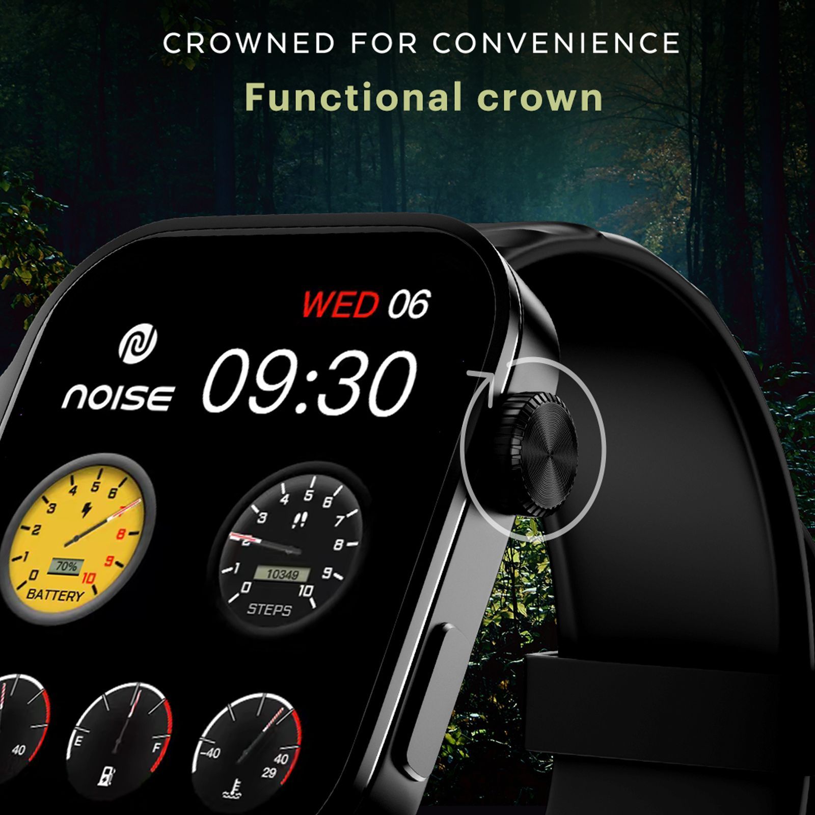 noise ColorFit Caliber 3 Plus Smartwatch with Bluetooth Calling (49.7mm AMOLED Display, IP67 Water Resistant, Jet Black Strap)_10