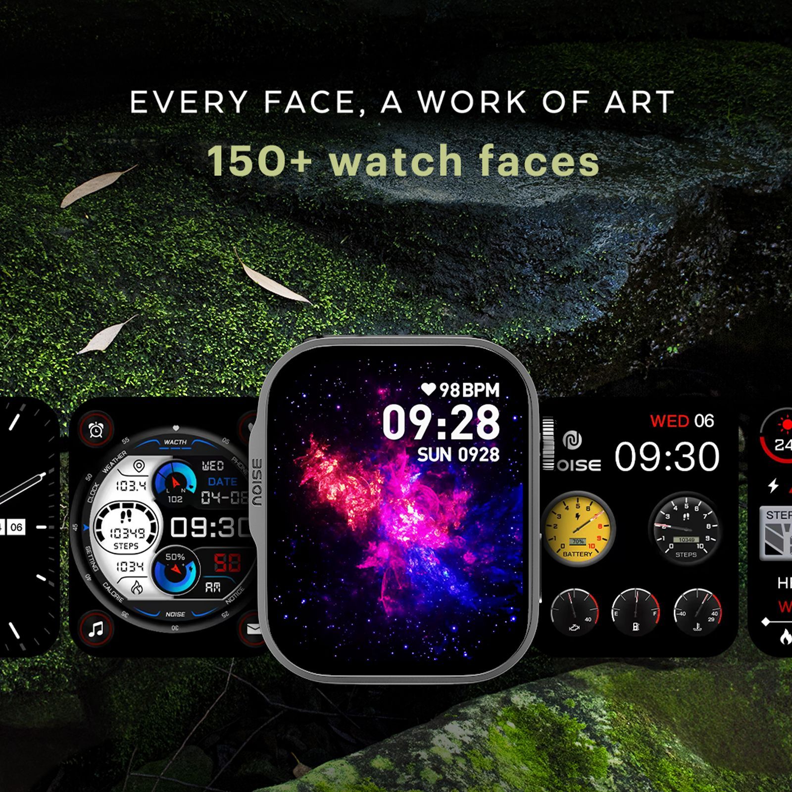 noise ColorFit Caliber 3 Plus Smartwatch with Bluetooth Calling (49.7mm AMOLED Display, IP67 Water Resistant, Forest Green Strap)_6