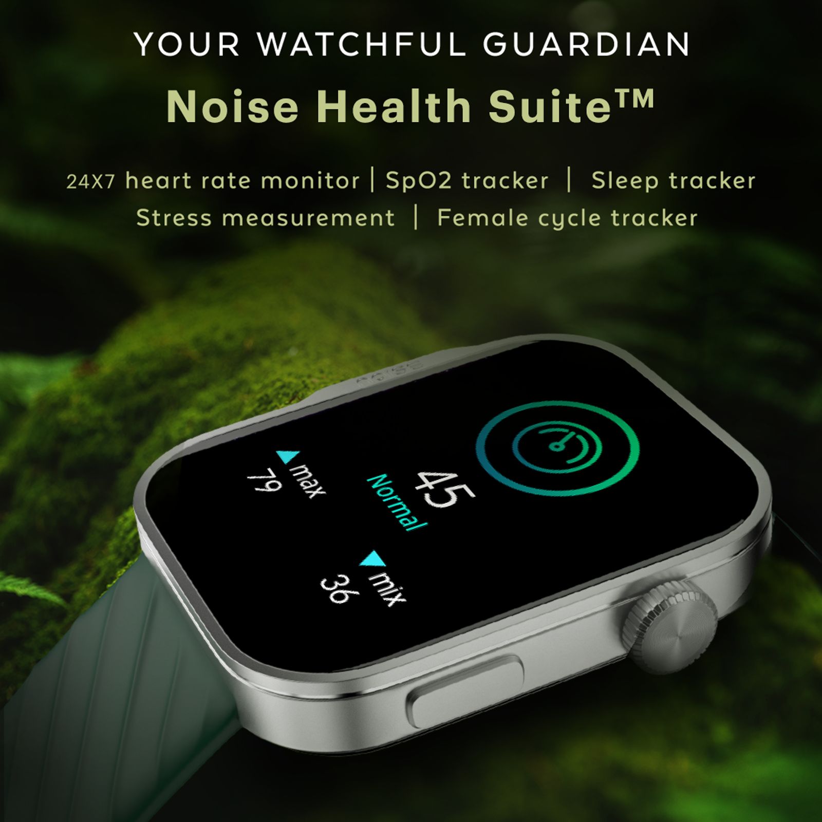 noise ColorFit Caliber 3 Plus Smartwatch with Bluetooth Calling (49.7mm AMOLED Display, IP67 Water Resistant, Forest Green Strap)_11