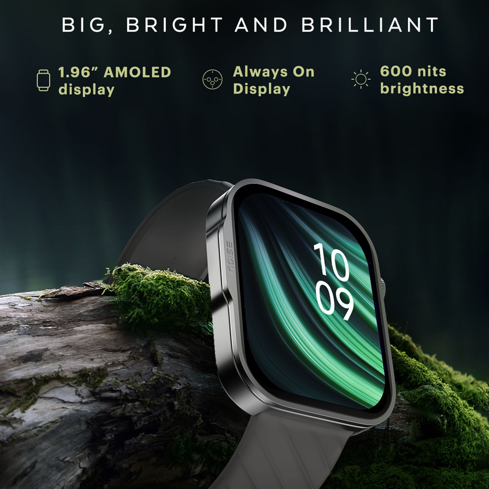 noise ColorFit Caliber 3 Plus Smartwatch with Bluetooth Calling (49.7mm AMOLED Display, IP67 Water Resistant, Charcoal Grey Strap)_9