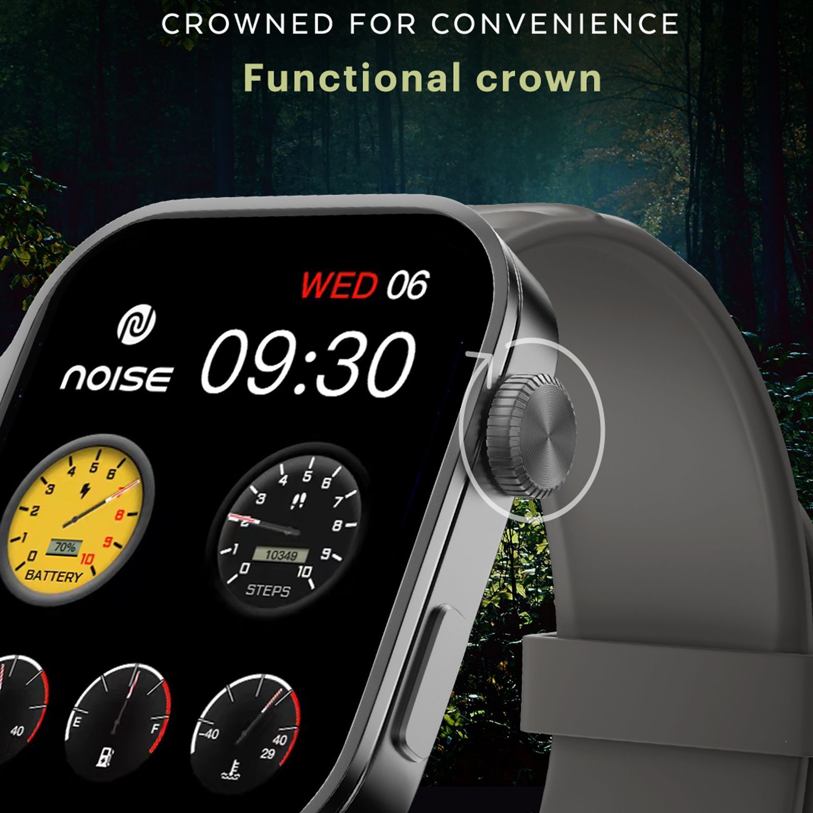 noise ColorFit Caliber 3 Plus Smartwatch with Bluetooth Calling (49.7mm AMOLED Display, IP67 Water Resistant, Charcoal Grey Strap)_12