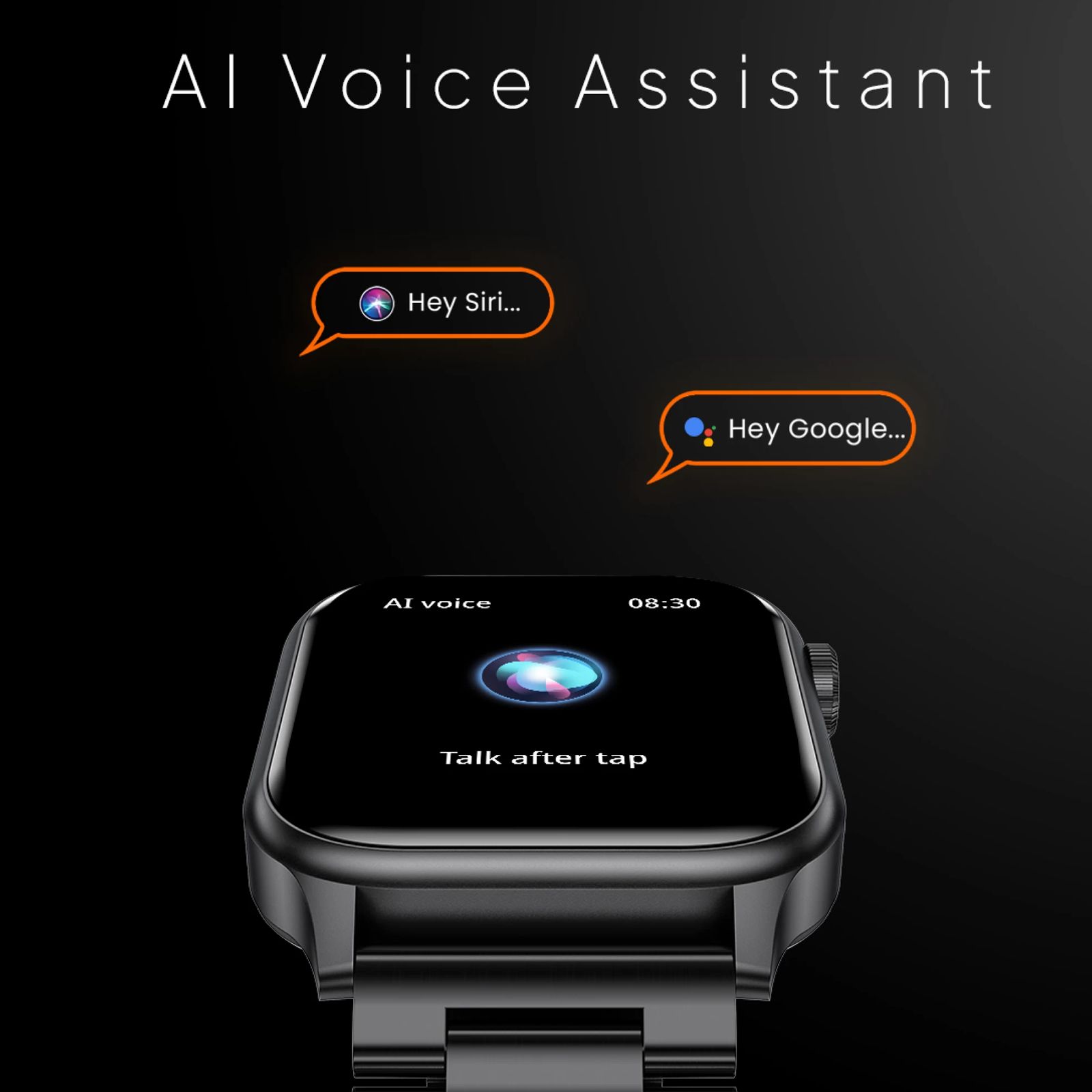 FIRE-BOLTT Rise Luxe Smartwatch with Bluetooth Calling (47mm HD Display, IP67 Water Resistant, Black Strap)_4