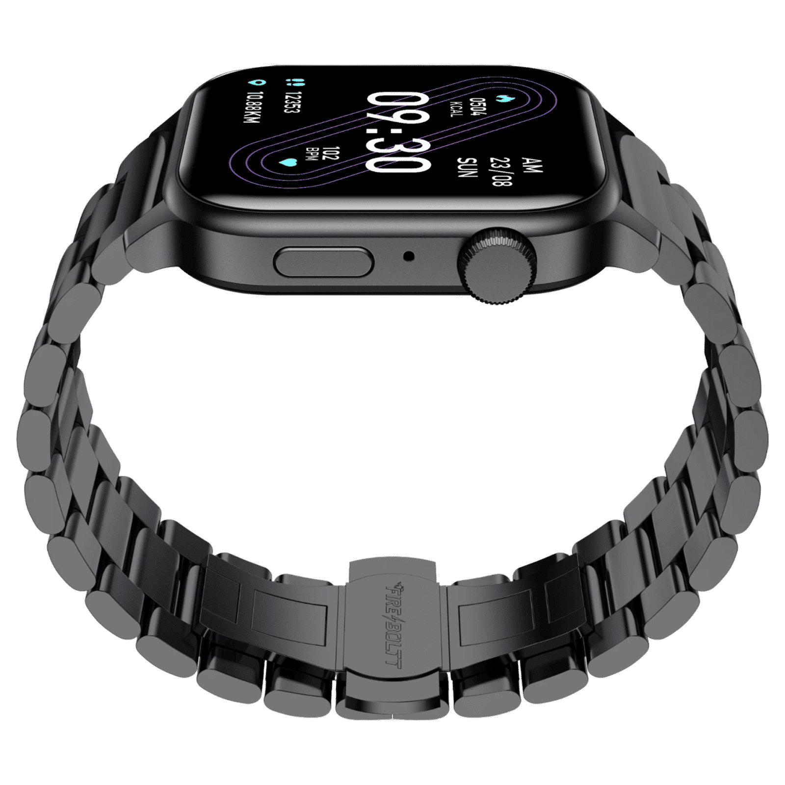 FIRE-BOLTT Rise Luxe Smartwatch with Bluetooth Calling (47mm HD Display, IP67 Water Resistant, Black Strap)_2
