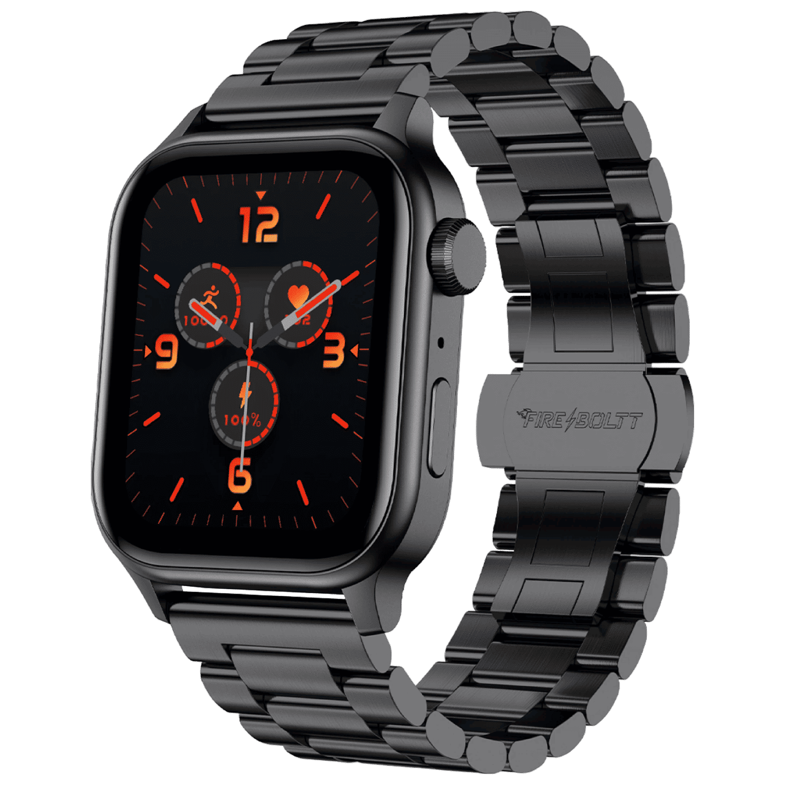 FIRE-BOLTT Rise Luxe Smartwatch with Bluetooth Calling (47mm HD Display, IP67 Water Resistant, Black Strap)_1
