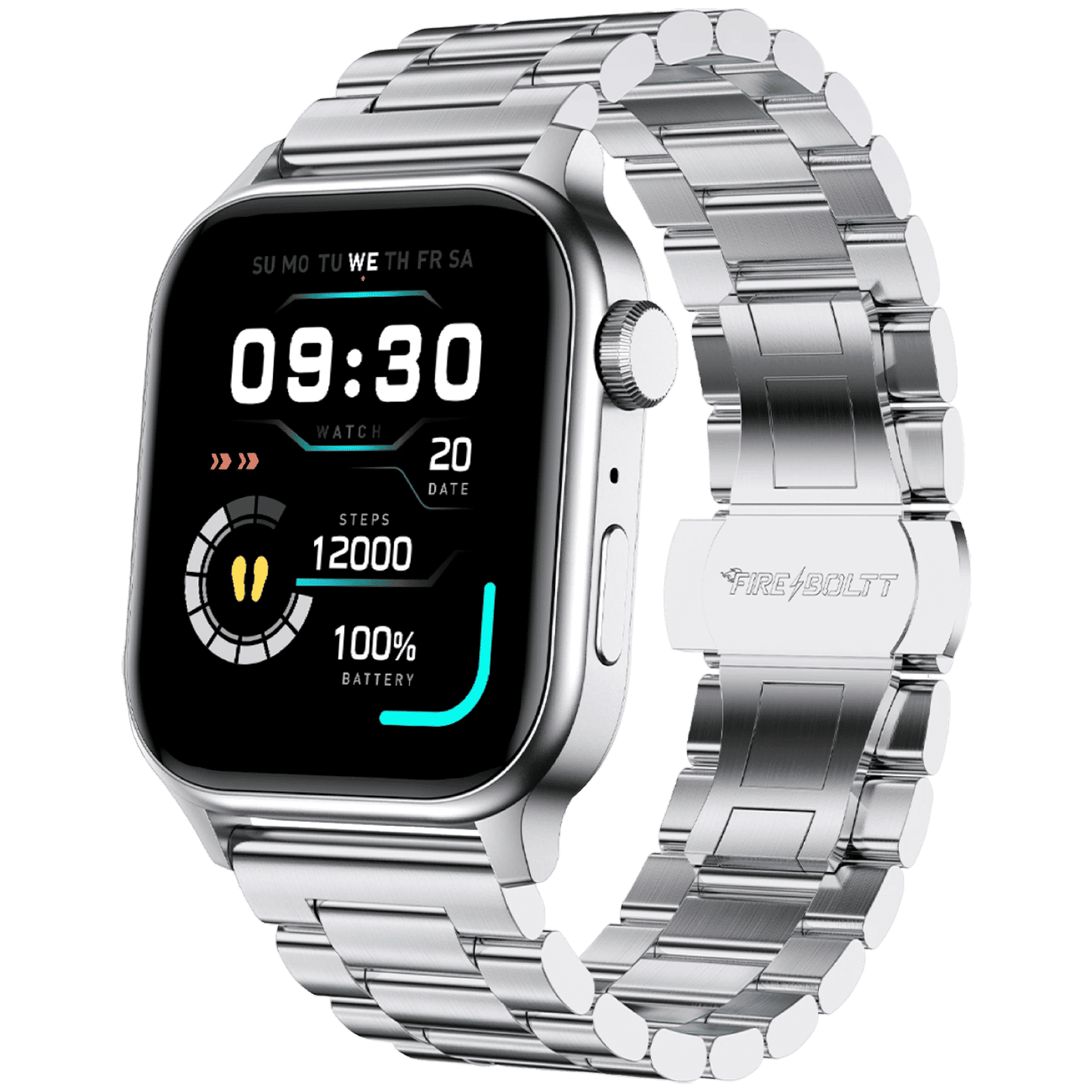 FIRE-BOLTT Rise Luxe Smartwatch with Bluetooth Calling (47mm HD Display, IP67 Water Resistant, Silver Strap) FIRE-BOLTT Rise Luxe Smartwatch with Bluetooth Calling (47mm HD Display, IP67 Water Resistant, Silver Strap)_1
