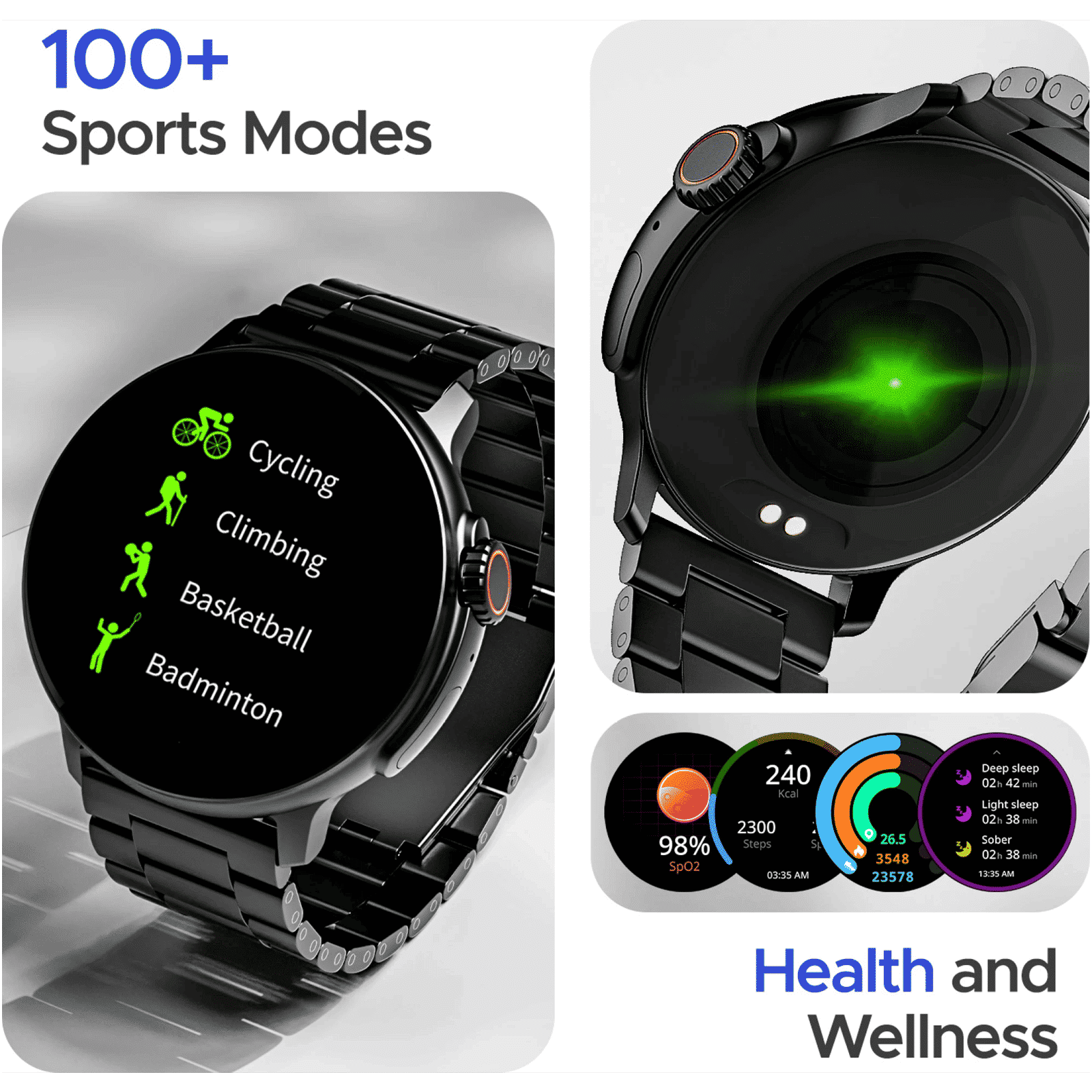 boAt Lunar Tigon Smartwatch with Bluetooth Calling (36.8mm AMOLED Display, IP67 Sweat Resistant, Steel Black Strap)_4