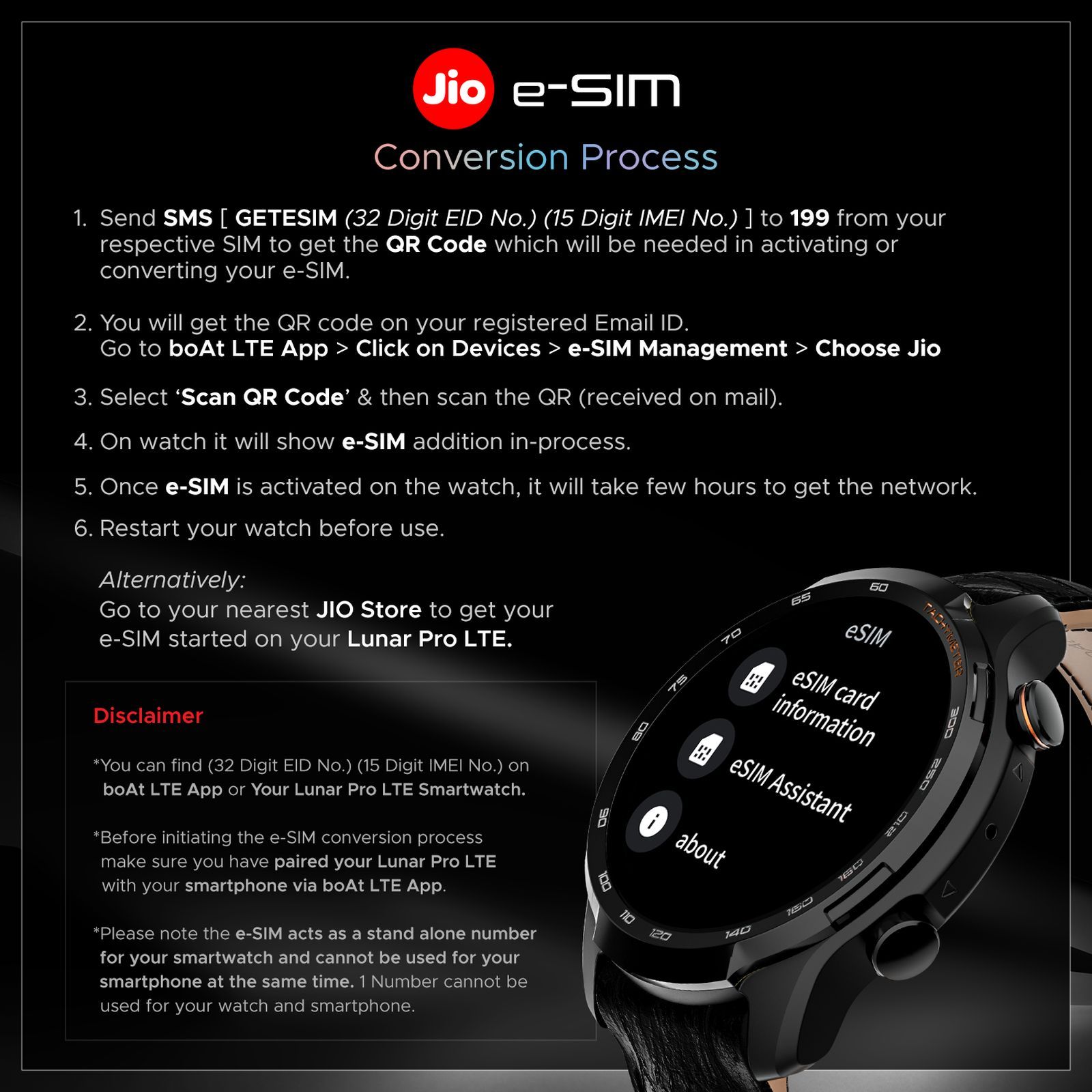 boAt Lunar Pro LTE Bluetooth+4G SIM Android OS Wristphone (35mm AMOLED Display, In-built GPS, Black Strap)_4