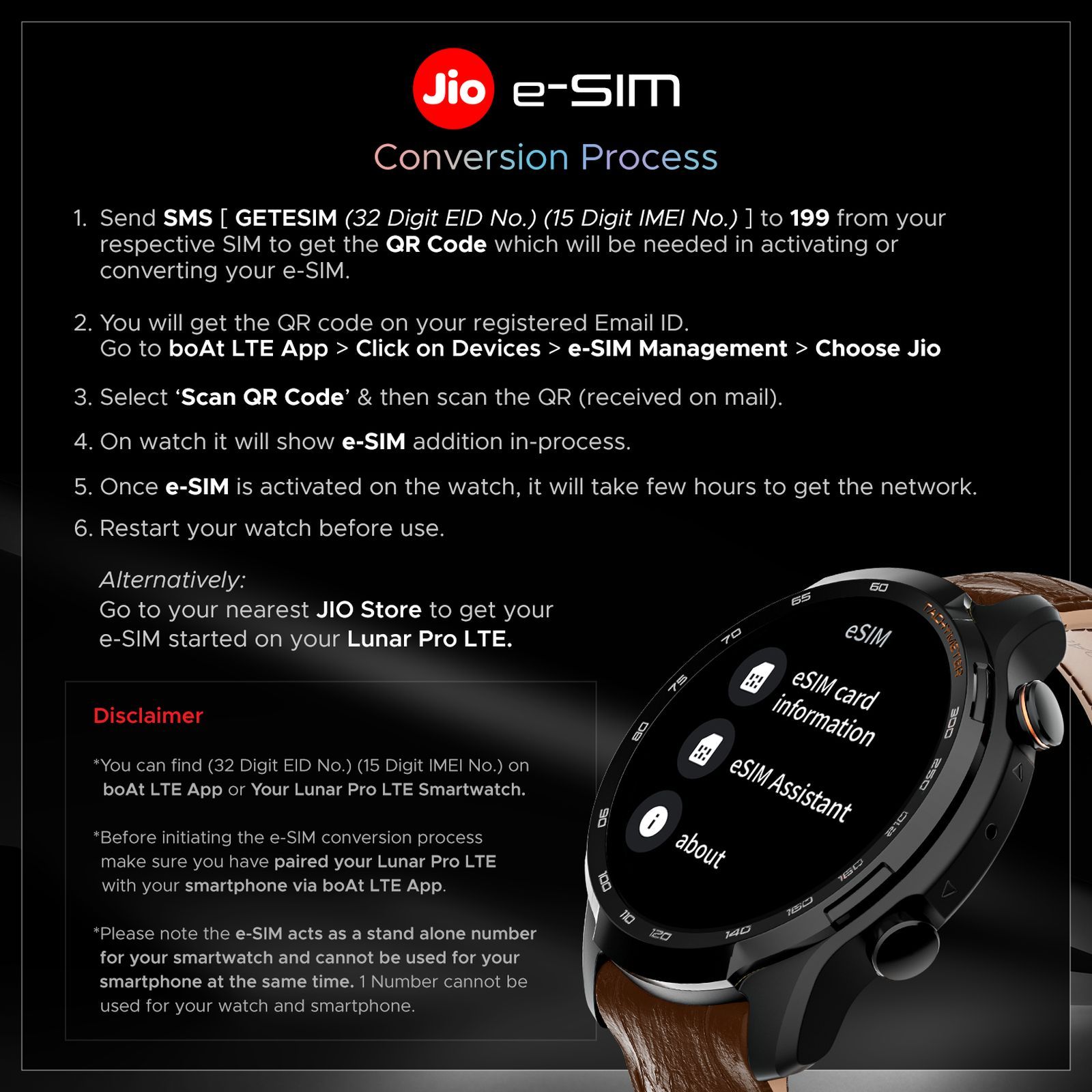 boAt Lunar Pro LTE Bluetooth+LTE SIM Android OS Wristphone (35.3mm AMOLED Display, In-built GPS, Brown Strap)_4