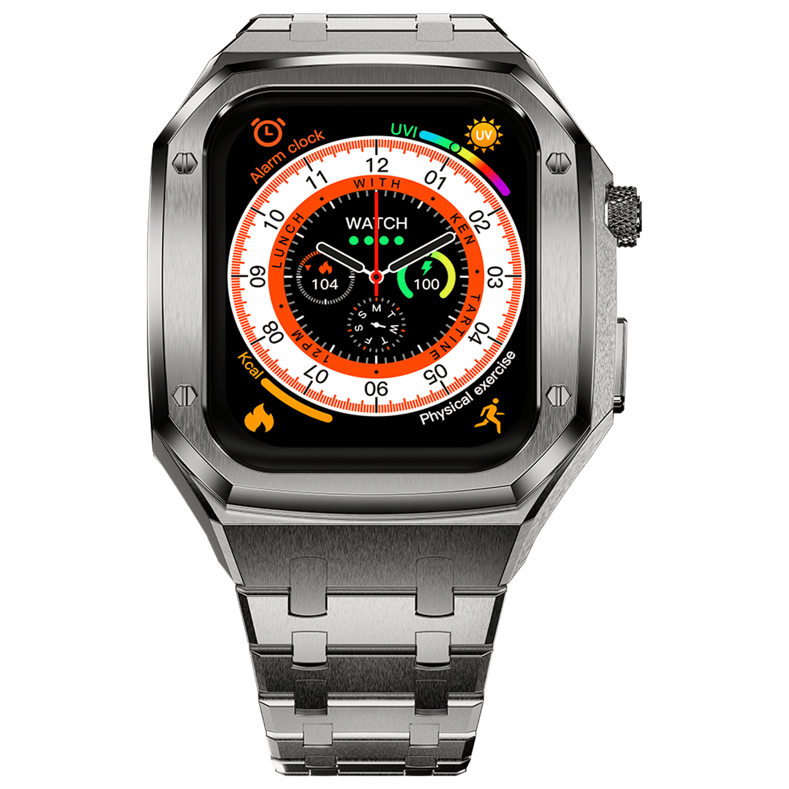 FIRE-BOLTT Elemento Smartwatch with Bluetooth Calling (49.5mm Always On Display, IP68 Water Resistant, Silver Strap) FIRE-BOLTT Elemento Smartwatch with Bluetooth Calling (49.5mm Always On Display, IP68 Water Resistant, Silver Strap)_1