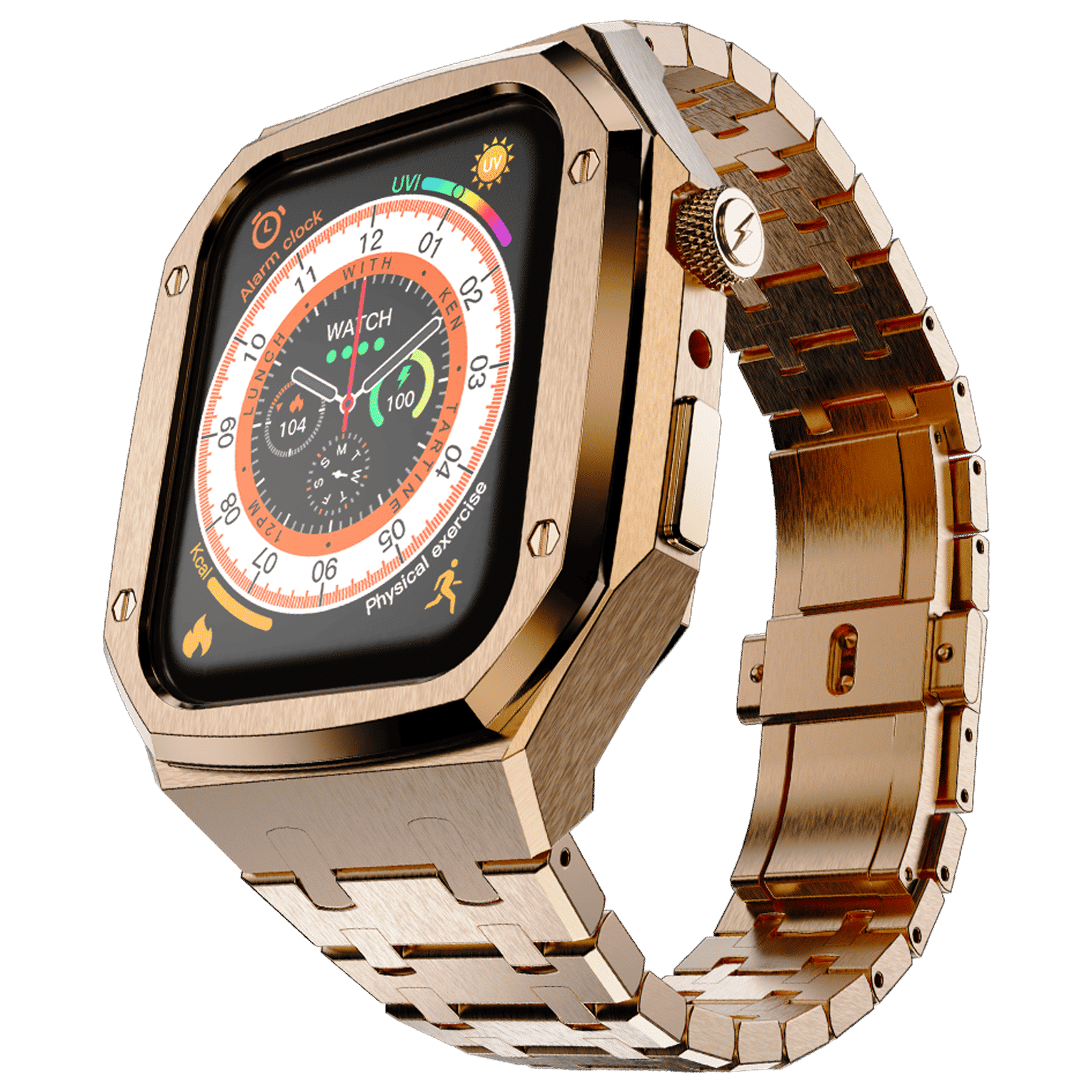 FIRE-BOLTT Elemento Smartwatch with Bluetooth Calling (49.5mm Always On Display, IP68 Water Resistant, Gold Strap) FIRE-BOLTT Elemento Smartwatch with Bluetooth Calling (49.5mm Always On Display, IP68 Water Resistant, Gold Strap)_4