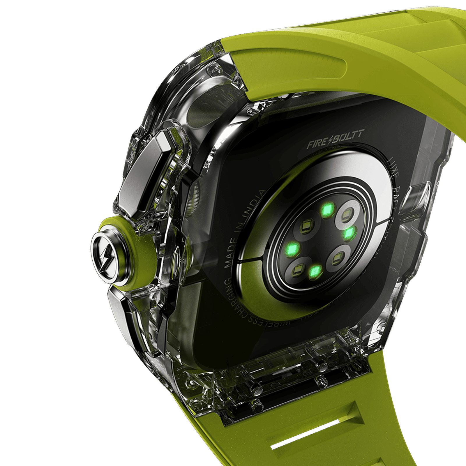 FIRE-BOLTT Diablo Smartwatch with Bluetooth Calling (49.5mm Always On Display, IP68 Water Resistant, Green Strap)_6