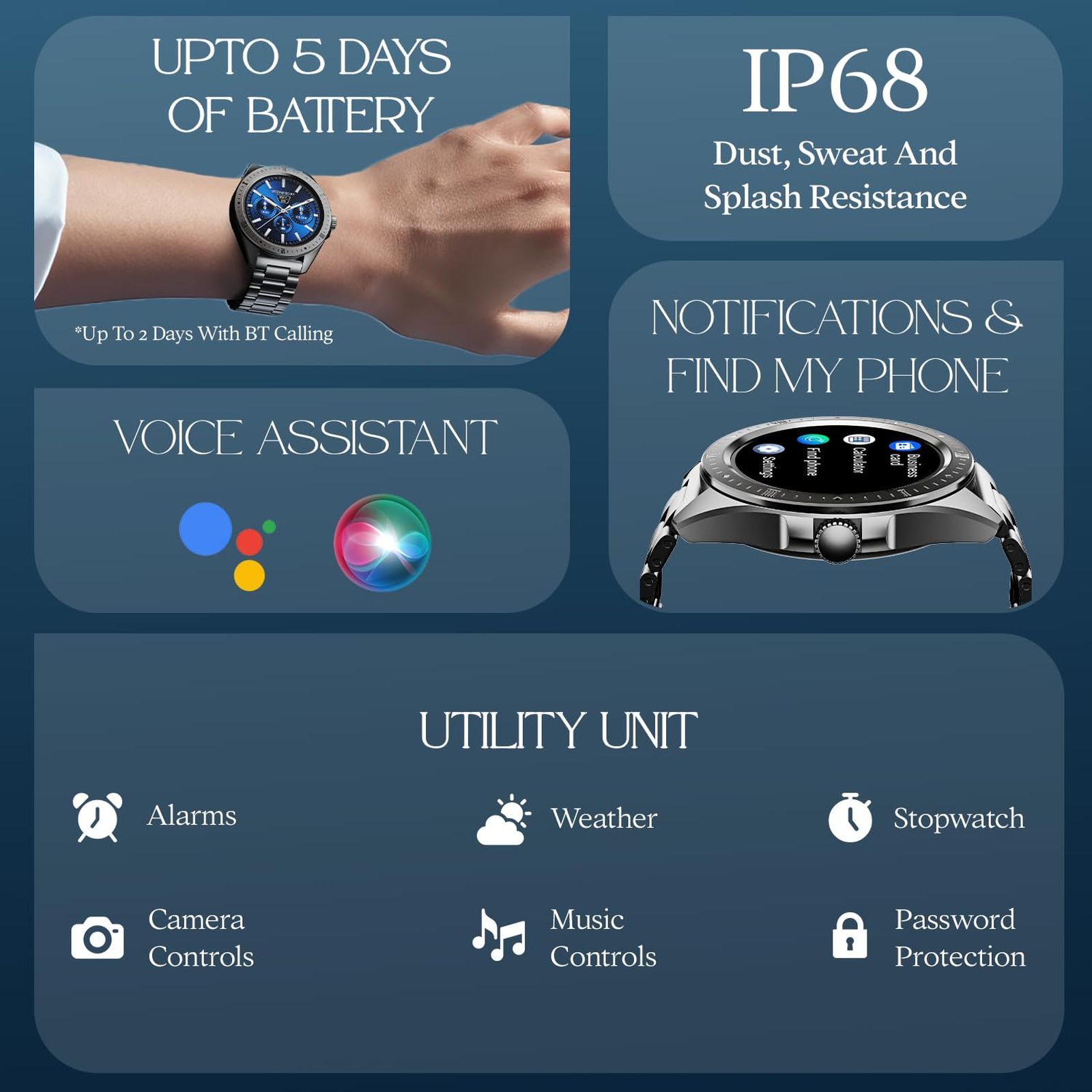 boAt Enigma Switch Smartwatch with Bluetooth Calling (35.3mm HD Display, IP68 Sweat Resistant, Steel Black Strap)_3