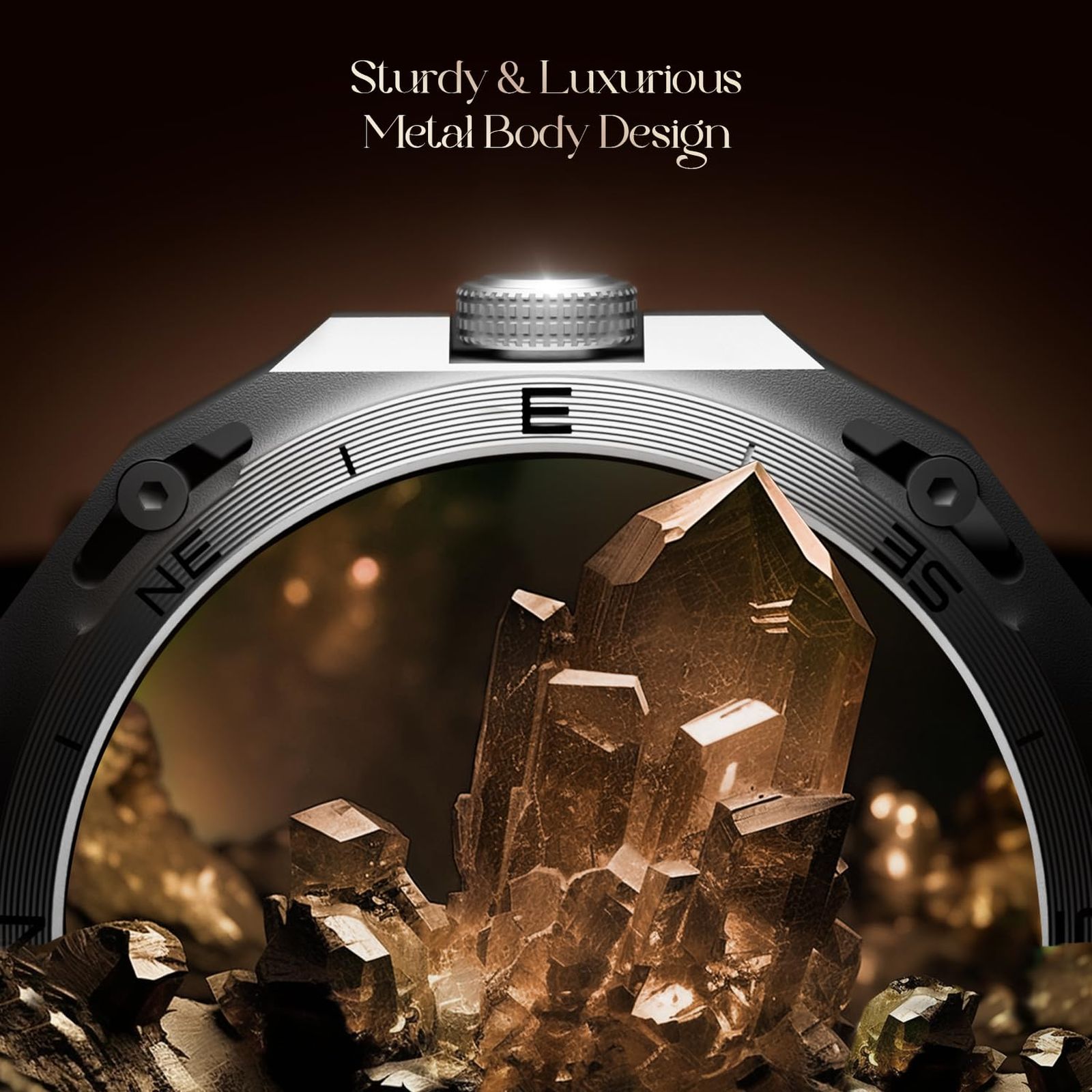 boAt Enigma Z20 Smartwatch with Bluetooth Calling (38.35mm HD Display, IP68 Water Resistant, Brown Leather Strap)_7