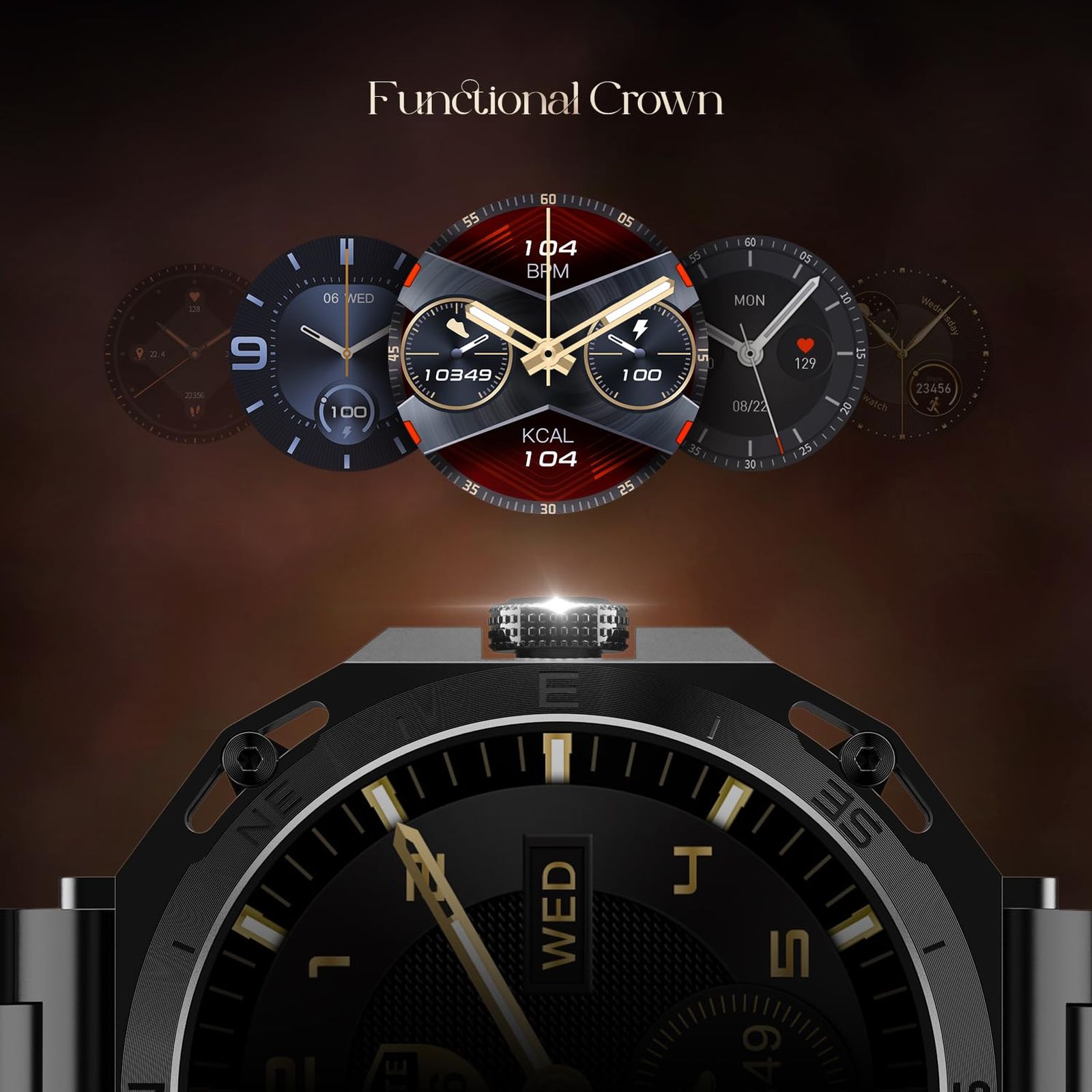 boAt Enigma Z20 Smartwatch with Bluetooth Calling (38.35mm HD Display, IP68 Water Resistant, Metal Black Strap)_6