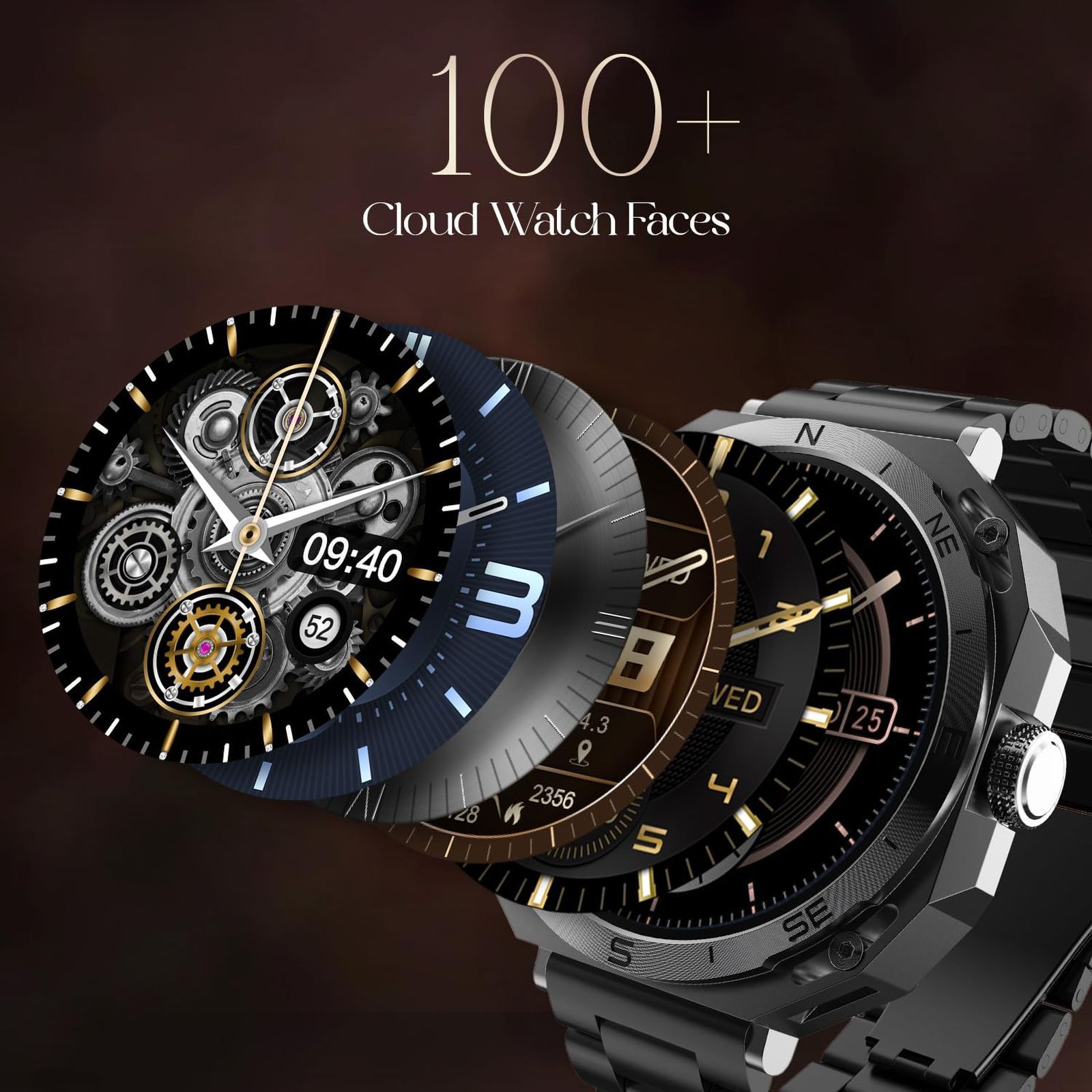 boAt Enigma Z20 Smartwatch with Bluetooth Calling (38.35mm HD Display, IP68 Water Resistant, Metal Black Strap)_2