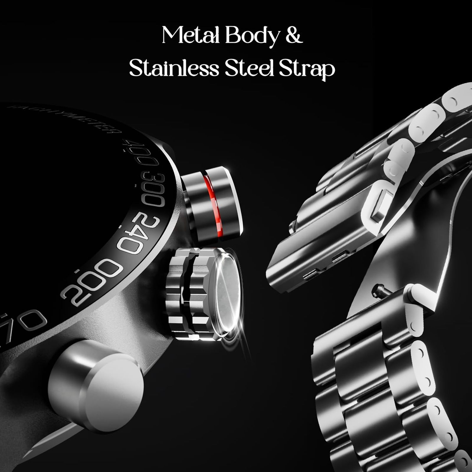 boAt Enigma Z40 Smartwatch with Bluetooth Calling (33.52mm TFT Display, IP67 Sweat and Splash Resistant, Metal Black Strap)_3