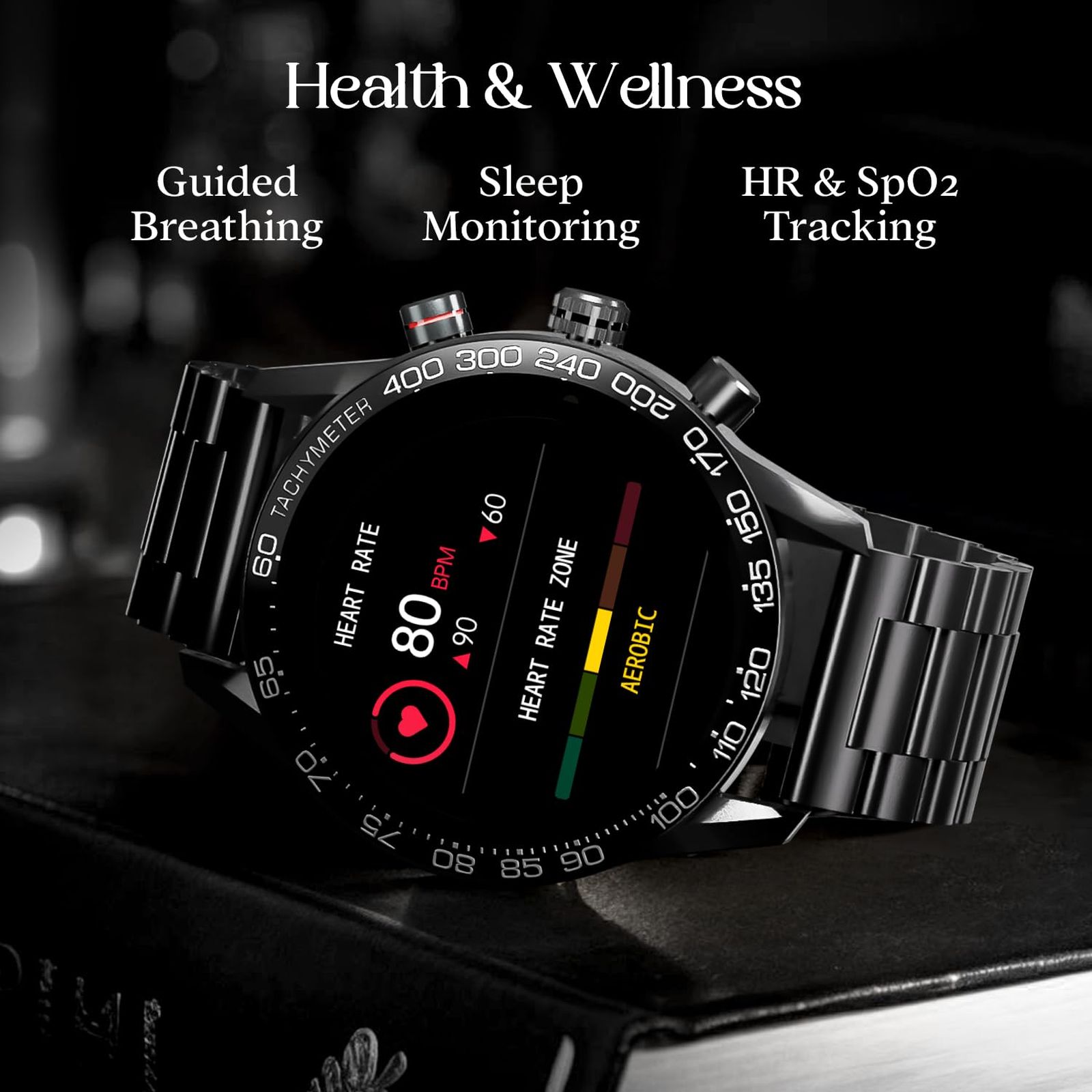 boAt Enigma Z40 Smartwatch with Bluetooth Calling (33.52mm TFT Display, IP67 Sweat and Splash Resistant, Metal Black Strap)_5