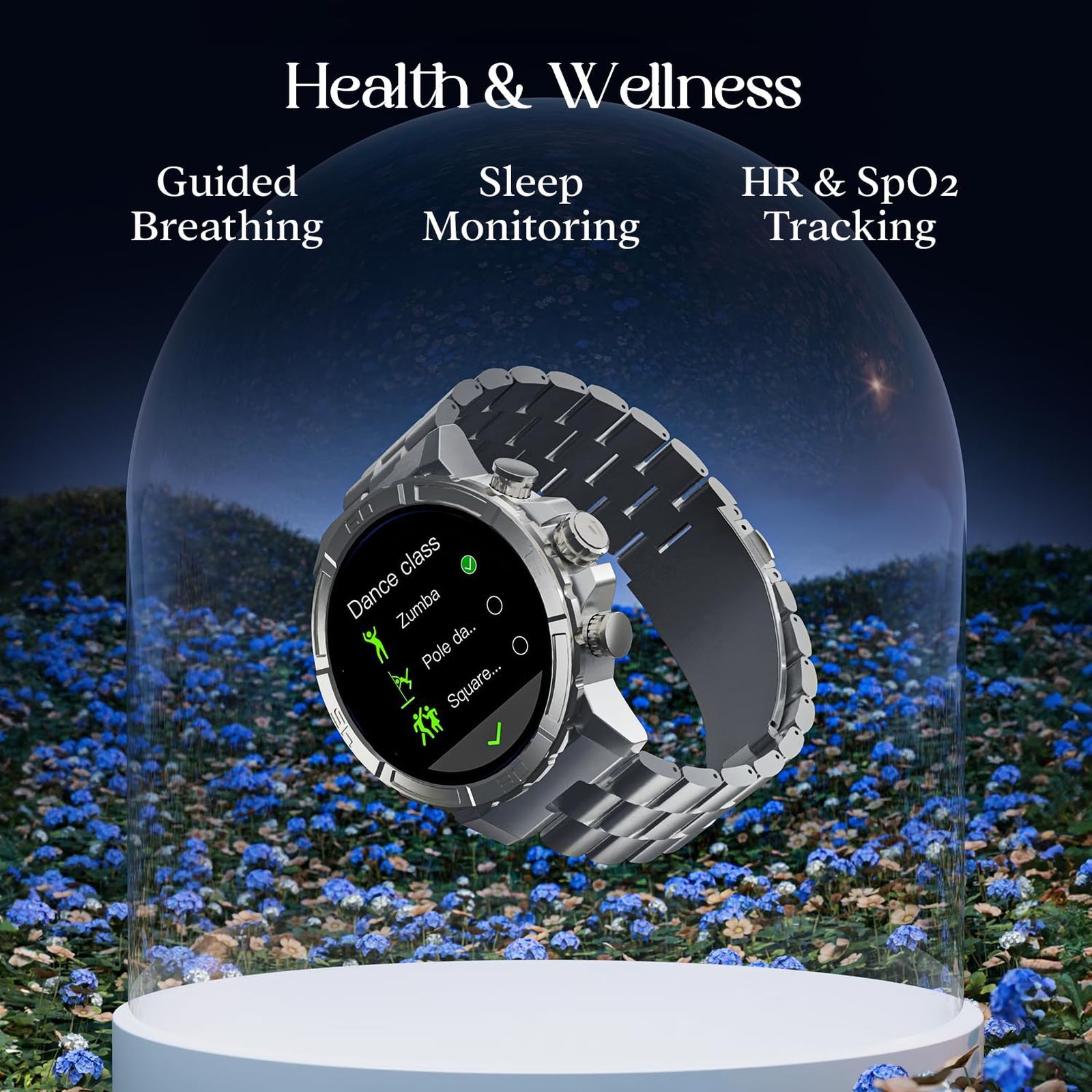 boAt Enigma X700 Smartwatch with Bluetooth Calling (38mm AMOLED Display, IP67 Sweat Resistant, Silver Chrome Strap)_5