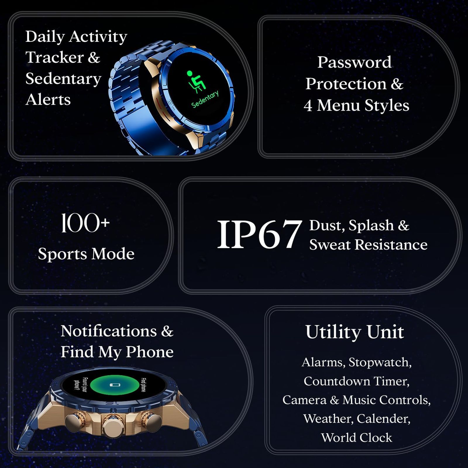 boAt Enigma X700 Smartwatch with Bluetooth Calling (38mm AMOLED Display, IP67 Sweat Resistant, Copper Blue Strap) boAt Enigma X700 Smartwatch with Bluetooth Calling (38mm AMOLED Display, IP67 Sweat Resistant, Copper Blue Strap)_7