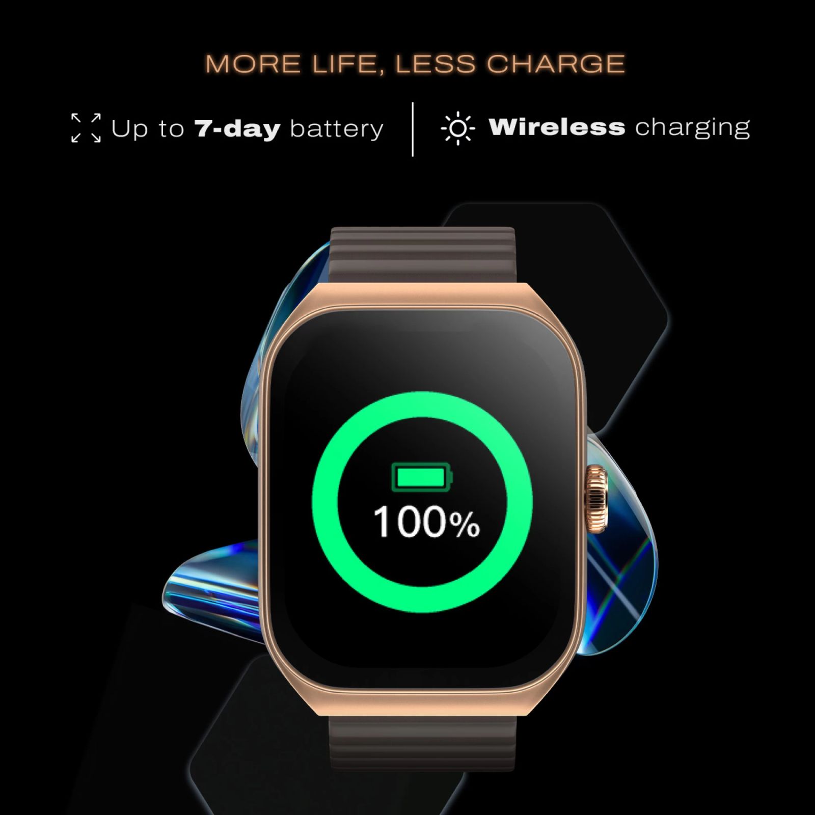 noise ColorFit Hexa Smartwatch with Bluetooth Calling (49.7mm AMOLED Display, IP67 Water Resistant, Vintage Brown Strap)_5