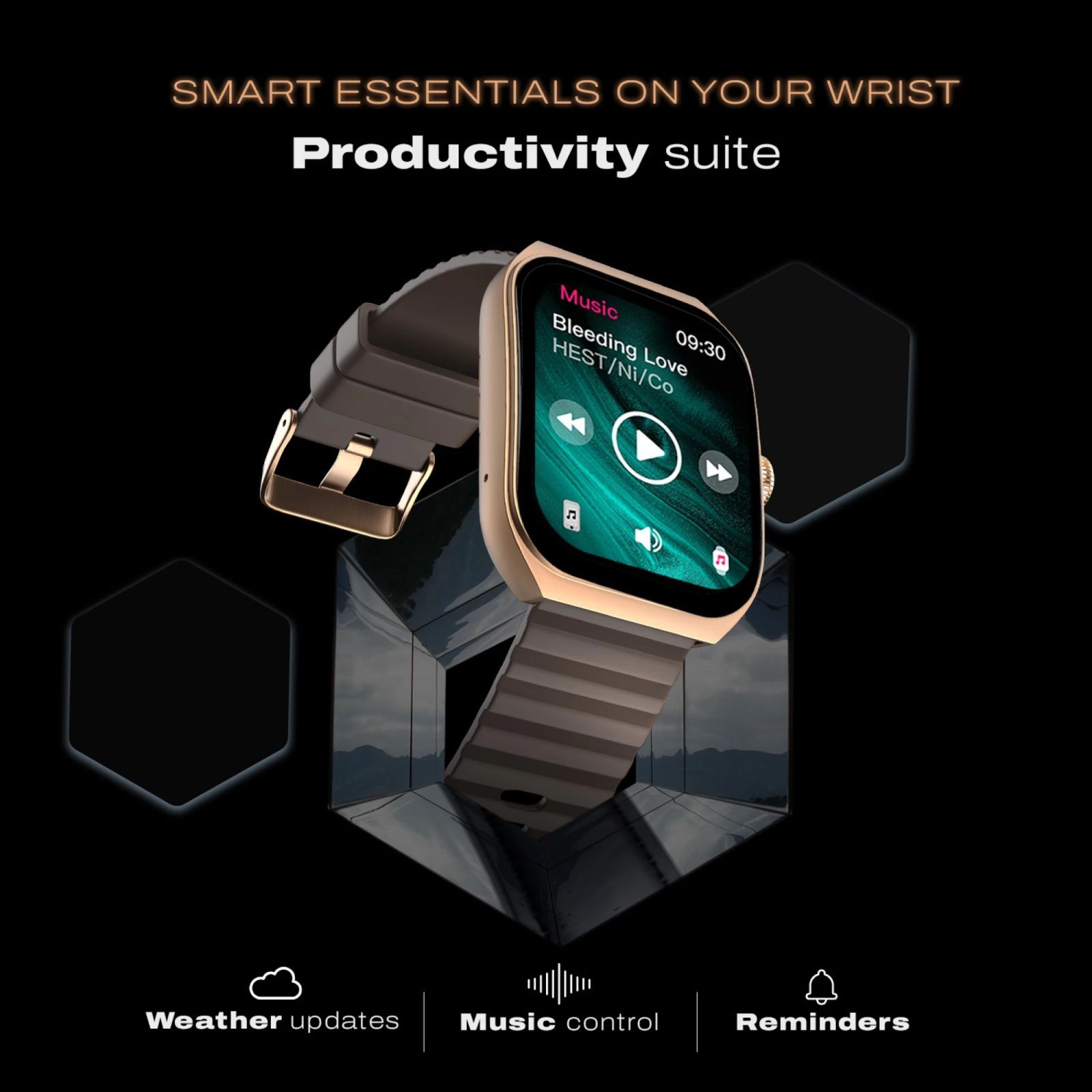 noise ColorFit Hexa Smartwatch with Bluetooth Calling (49.7mm AMOLED Display, IP67 Water Resistant, Vintage Brown Strap)_8
