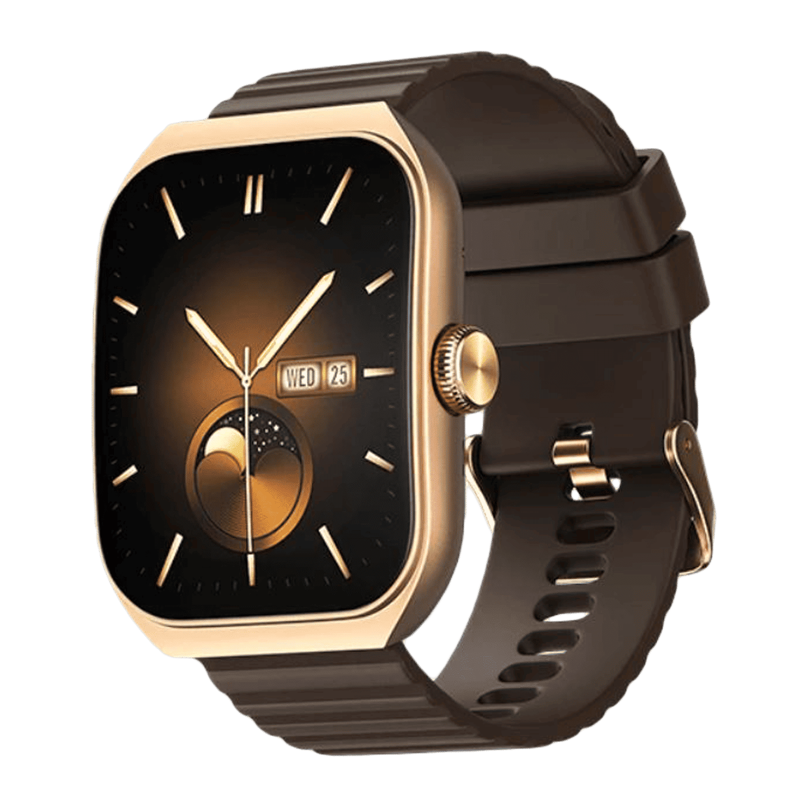 noise ColorFit Hexa Smartwatch with Bluetooth Calling (49.7mm AMOLED Display, IP67 Water Resistant, Vintage Brown Strap)_1