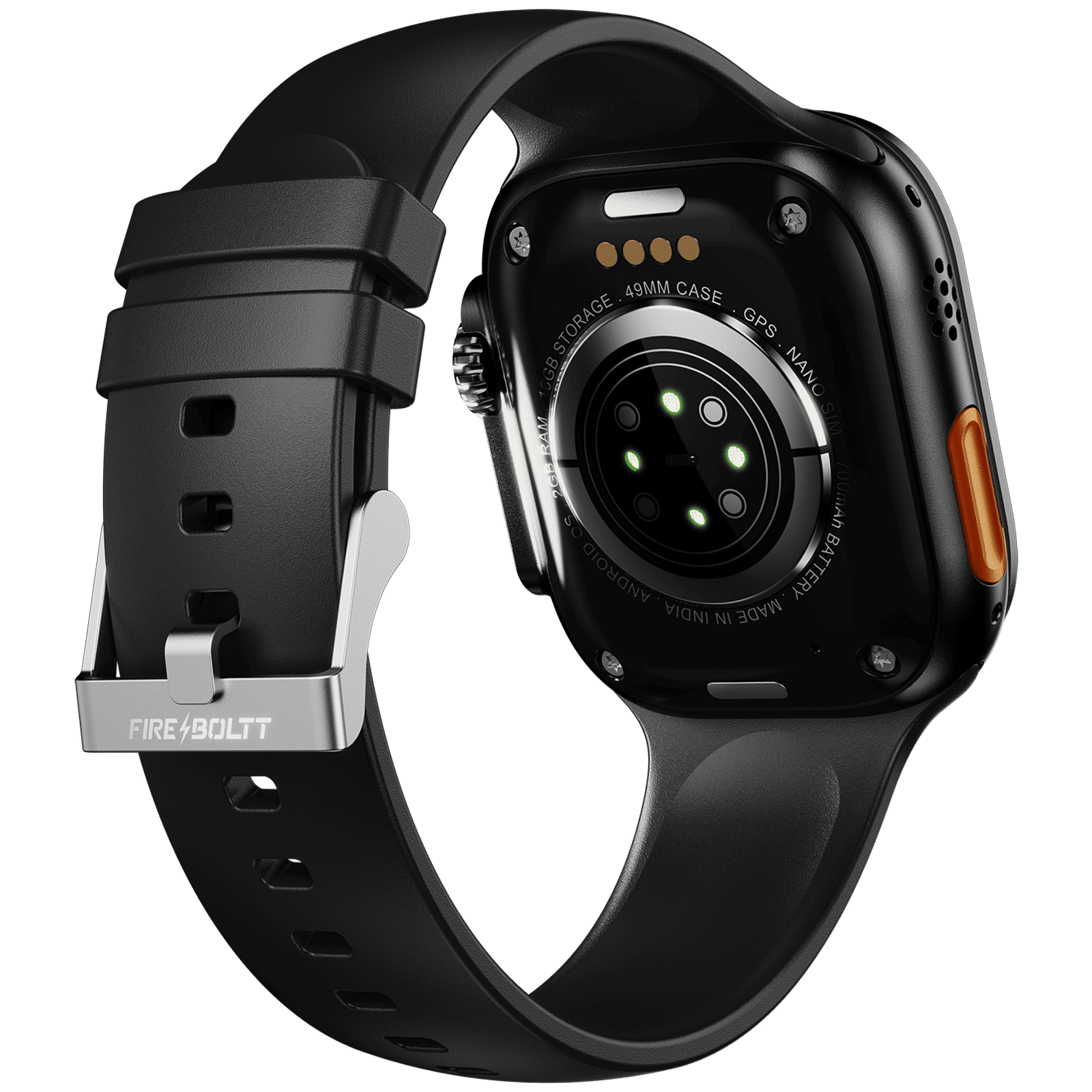 FIRE-BOLTT Oracle GPS+Wi-Fi+4G SIM+Bluetooth Android OS Wristphone (50mm Display, ARM CortexTM A53 MP, Play Store Unlimited Apps, Eclipse Flex Strap)_3