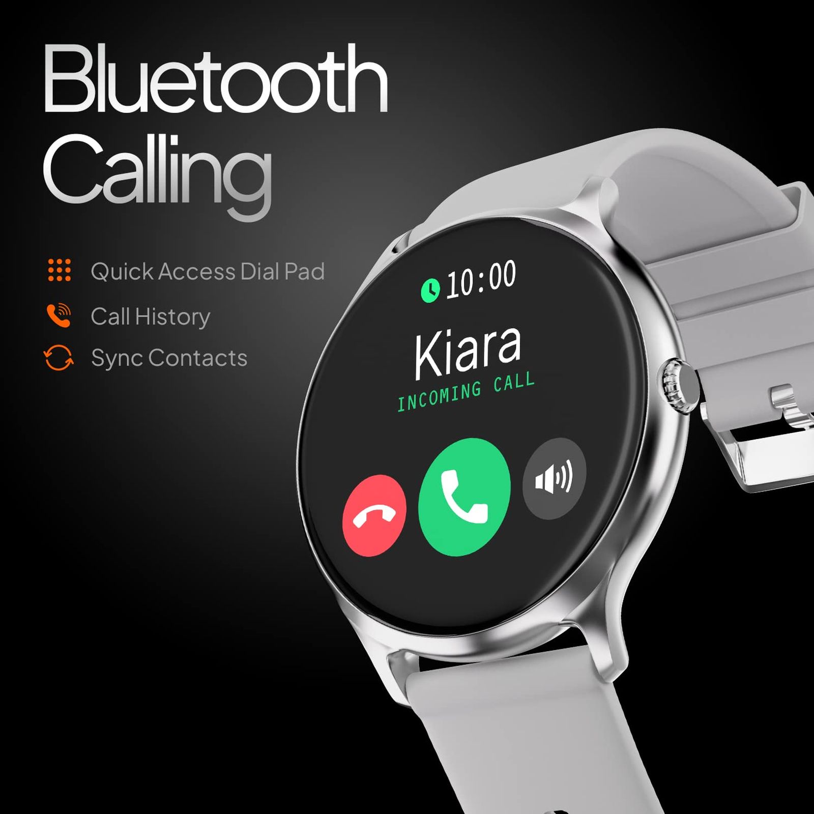 FIRE-BOLTT Phoenix Pro Smartwatch with Bluetooth Calling (35.3mm HD Display, IP67 Water Resistant, Silver Grey Strap)_3