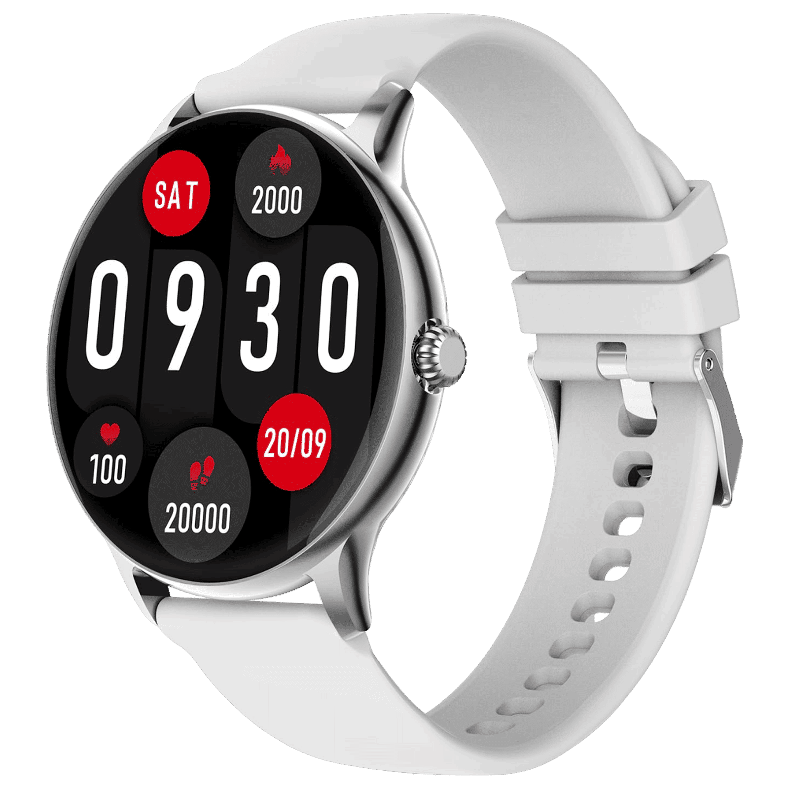 FIRE-BOLTT Phoenix Pro Smartwatch with Bluetooth Calling (35.3mm HD Display, IP67 Water Resistant, Silver Grey Strap)_1