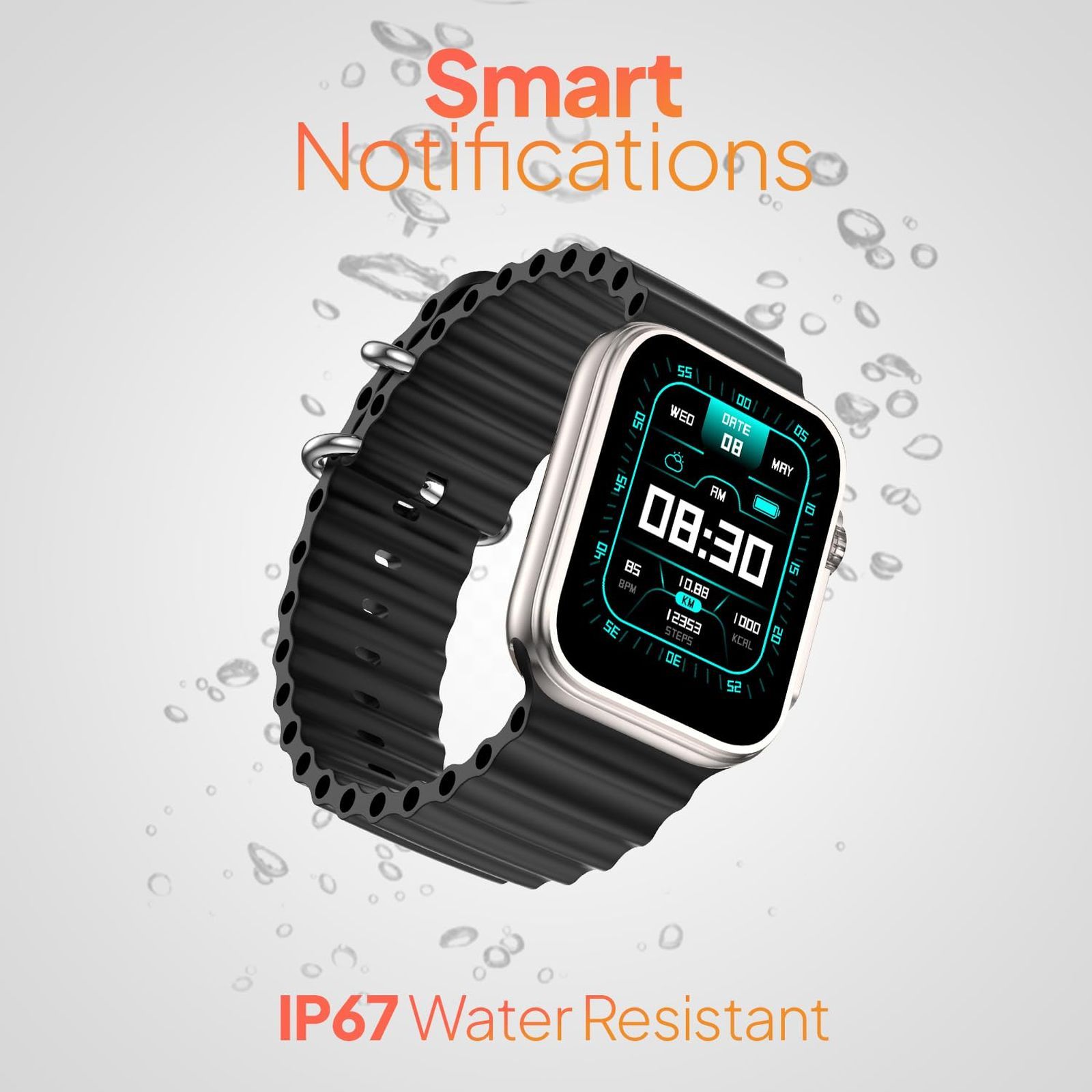 FIRE-BOLTT Gladiator Ocean Smartwatch with Bluetooth Calling (49.7mm HD Display, IP67 Water Resistant, Gold Black Strap) FIRE-BOLTT Gladiator Ocean Smartwatch with Bluetooth Calling (49.7mm HD Display, IP67 Water Resistant, Gold Black Strap)_4