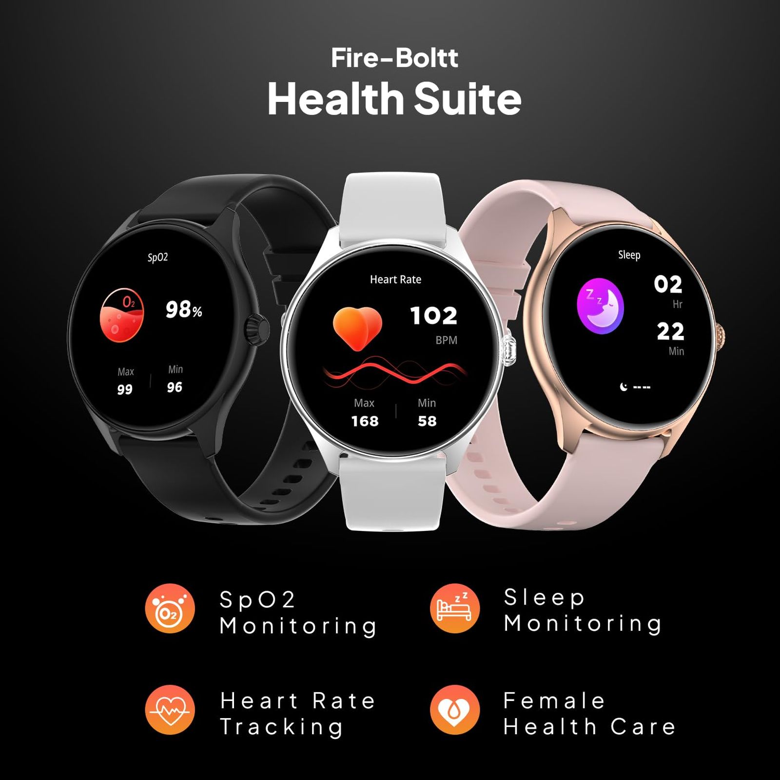 FIRE-BOLTT Phoenix Smartwatch with Bluetooth Calling (36.3mm AMOLED Display, IP67 Water Resistant, Black Strap)_9