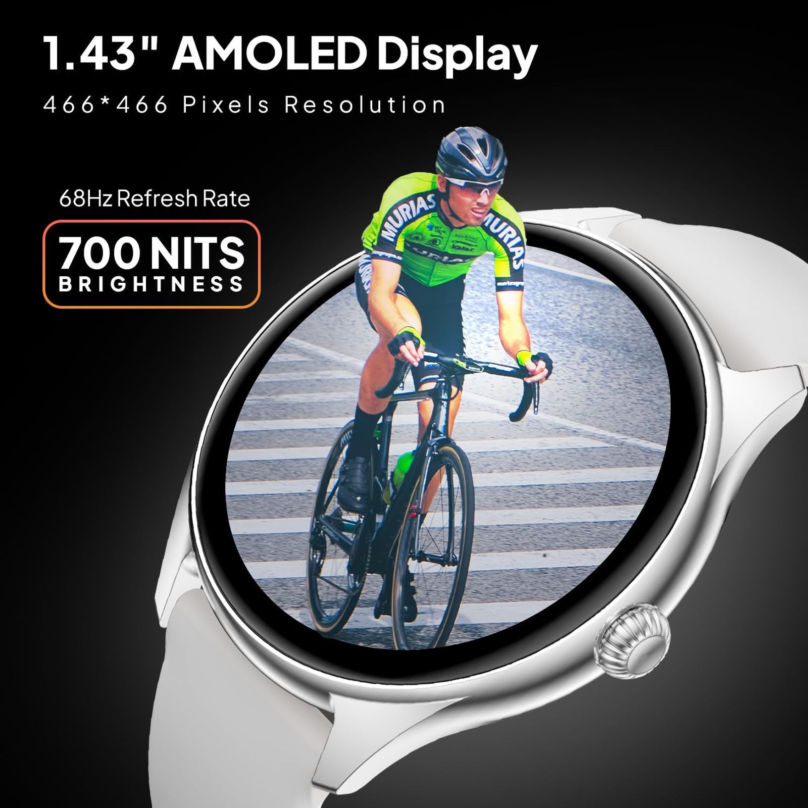 FIRE-BOLTT Phoenix Smartwatch with Bluetooth Calling (36.3mm AMOLED Display, IP67 Water Resistant, Grey Strap)_4