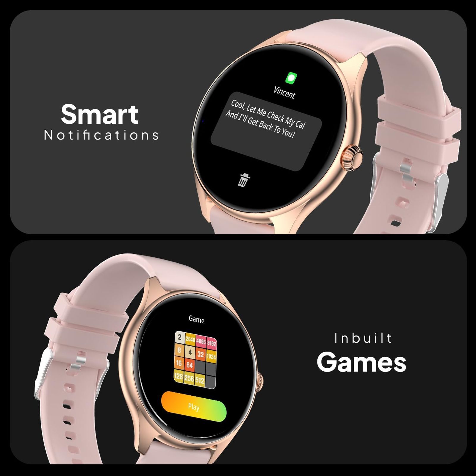 FIRE-BOLTT Phoenix Smartwatch with Bluetooth Calling (36.3mm AMOLED Display, IP67 Water Resistant, Pink Strap)_2