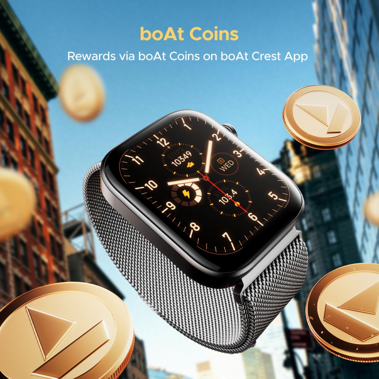 boAt Storm Call 3 Smartwatch with Bluetooth Calling (46.48mm HD Display, IP67 Water Resistant, Silver Metal Strap)_8