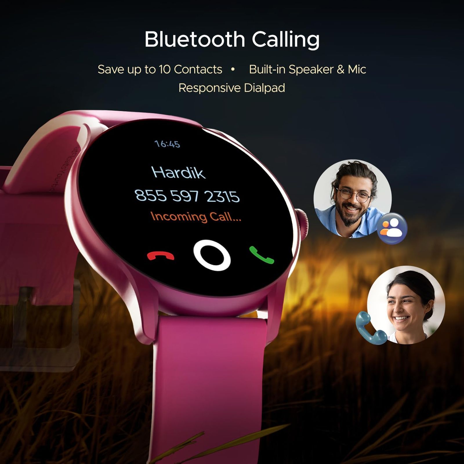boAt Lunar Connect Ace Smartwatch with Bluetooth Calling (36.3mm AMOLED Display, IP68 Water Resistant, Burgundy Strap)_5