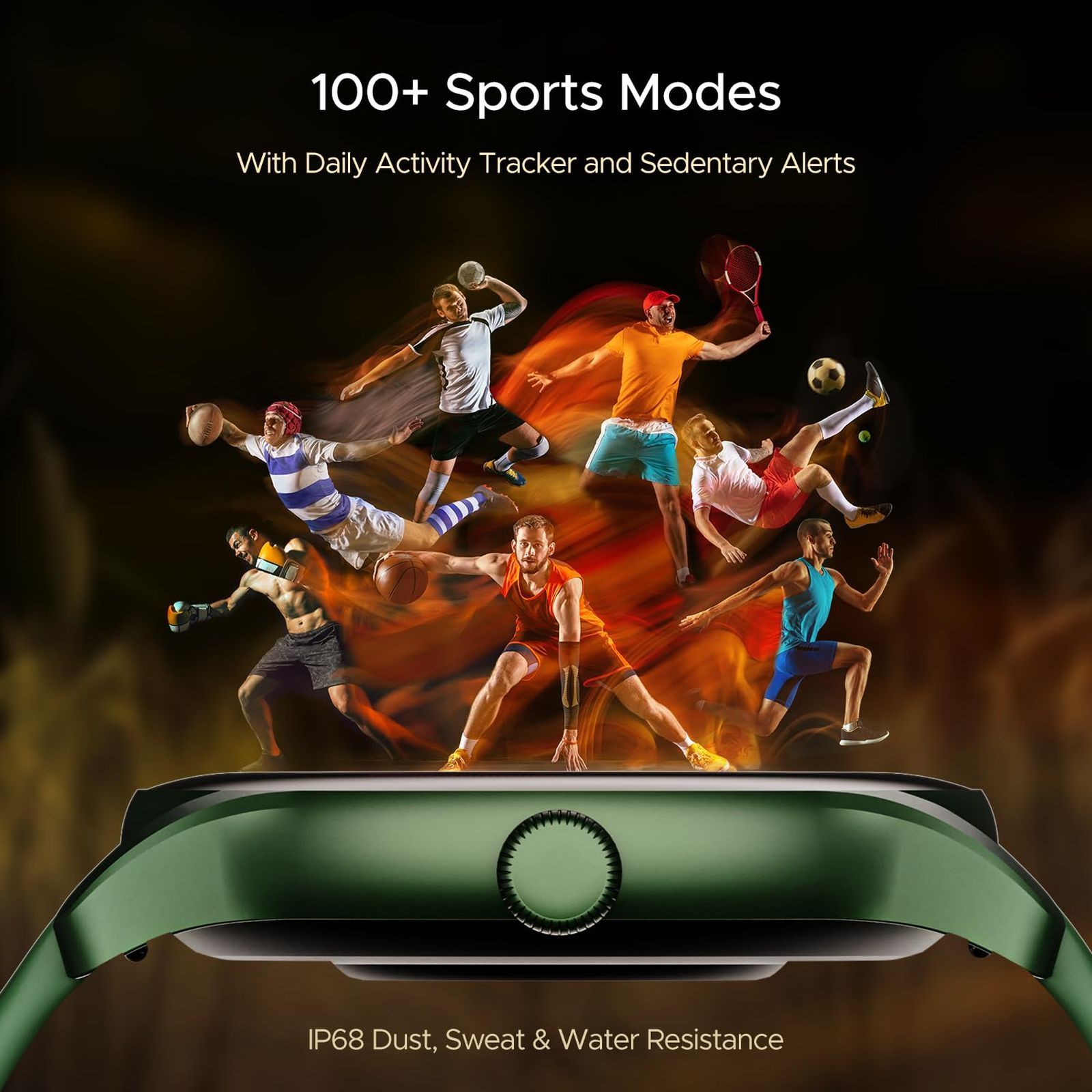 boAt Lunar Connect Ace Smartwatch with Bluetooth Calling (36.3mm AMOLED Display, IP68 Water Resistant, Pine Green Strap)_3