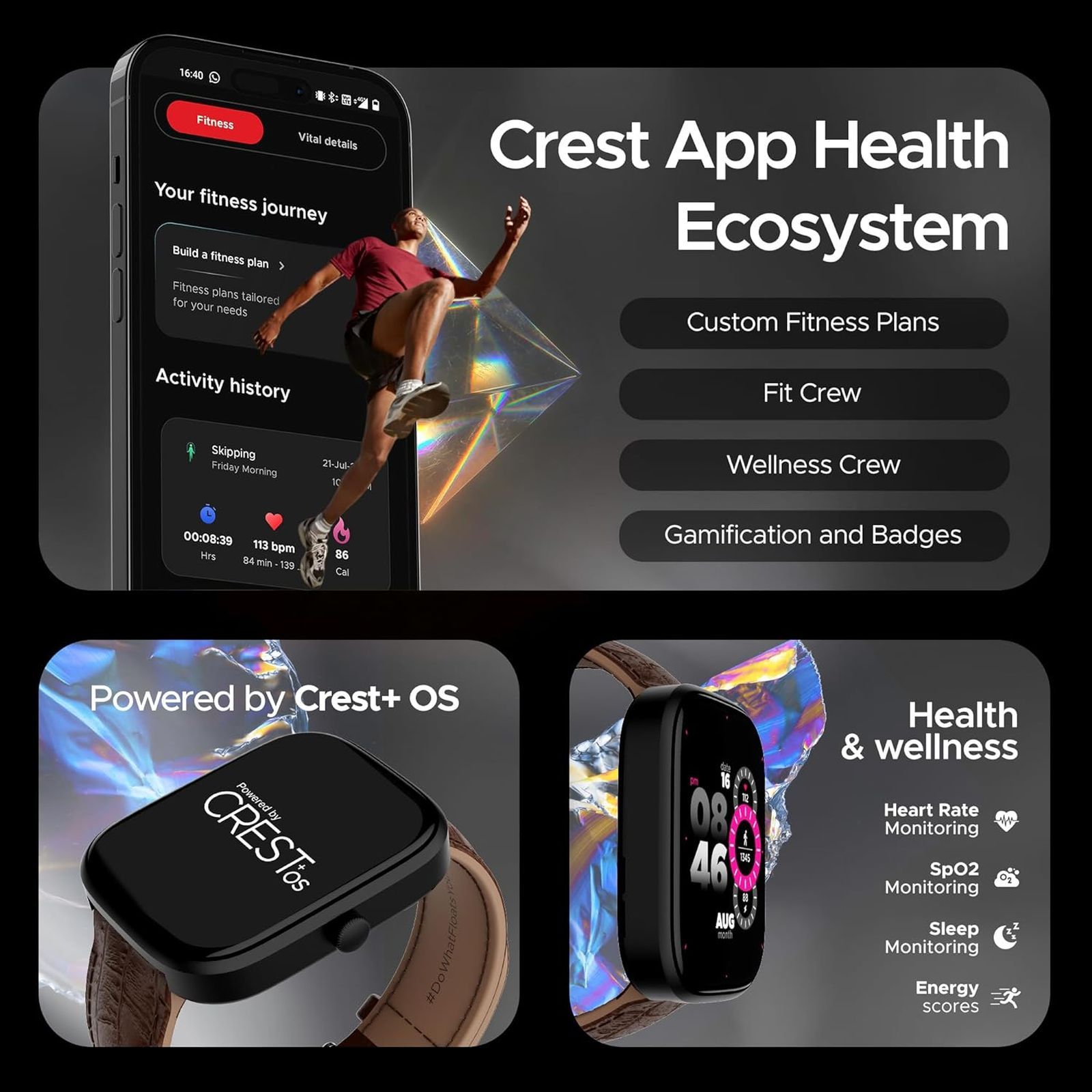 boAt Ultima Prism Smartwatch with Bluetooth Calling (49.7mm AMOLED Display, IP67 Sweat Resistant, Brown Leather Strap)_6