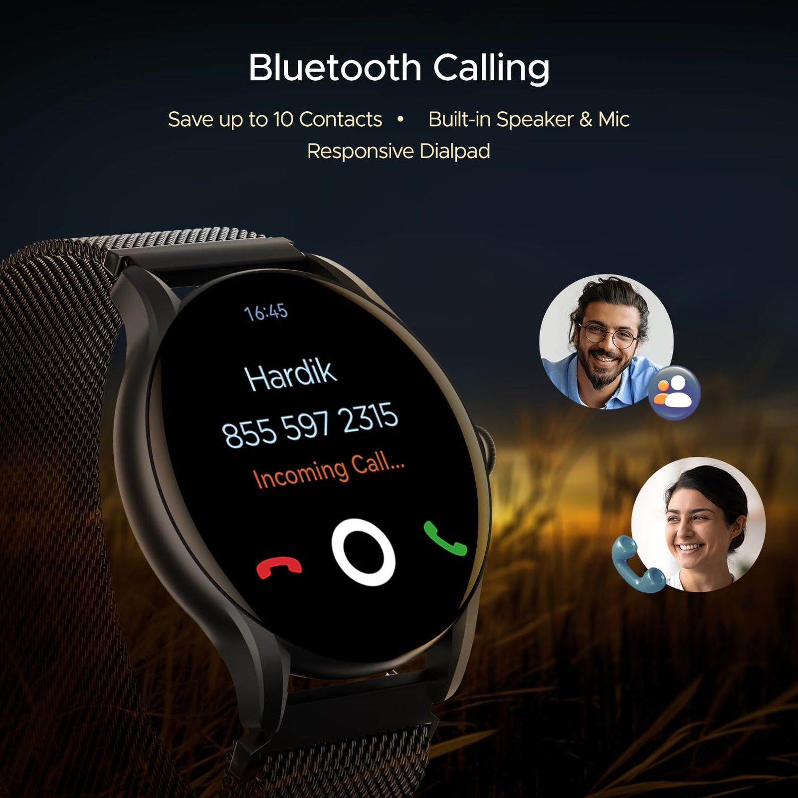 boAt Lunar Connect Ace Smartwatch with Bluetooth Calling (36.3mm AMOLED Display, IP68 Water Resistant, Black Metallic Strap)_4