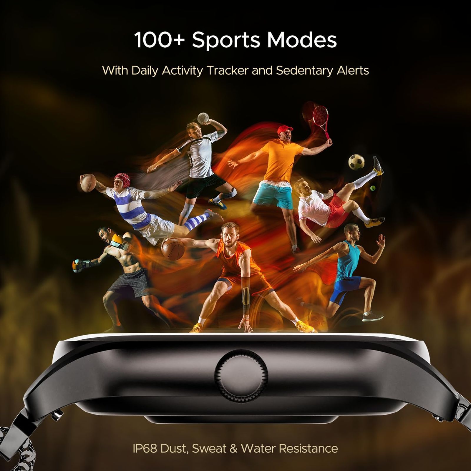 boAt Lunar Connect Ace Smartwatch with Bluetooth Calling (36.3mm AMOLED Display, IP68 Water Resistant, Black Metallic Strap)_2