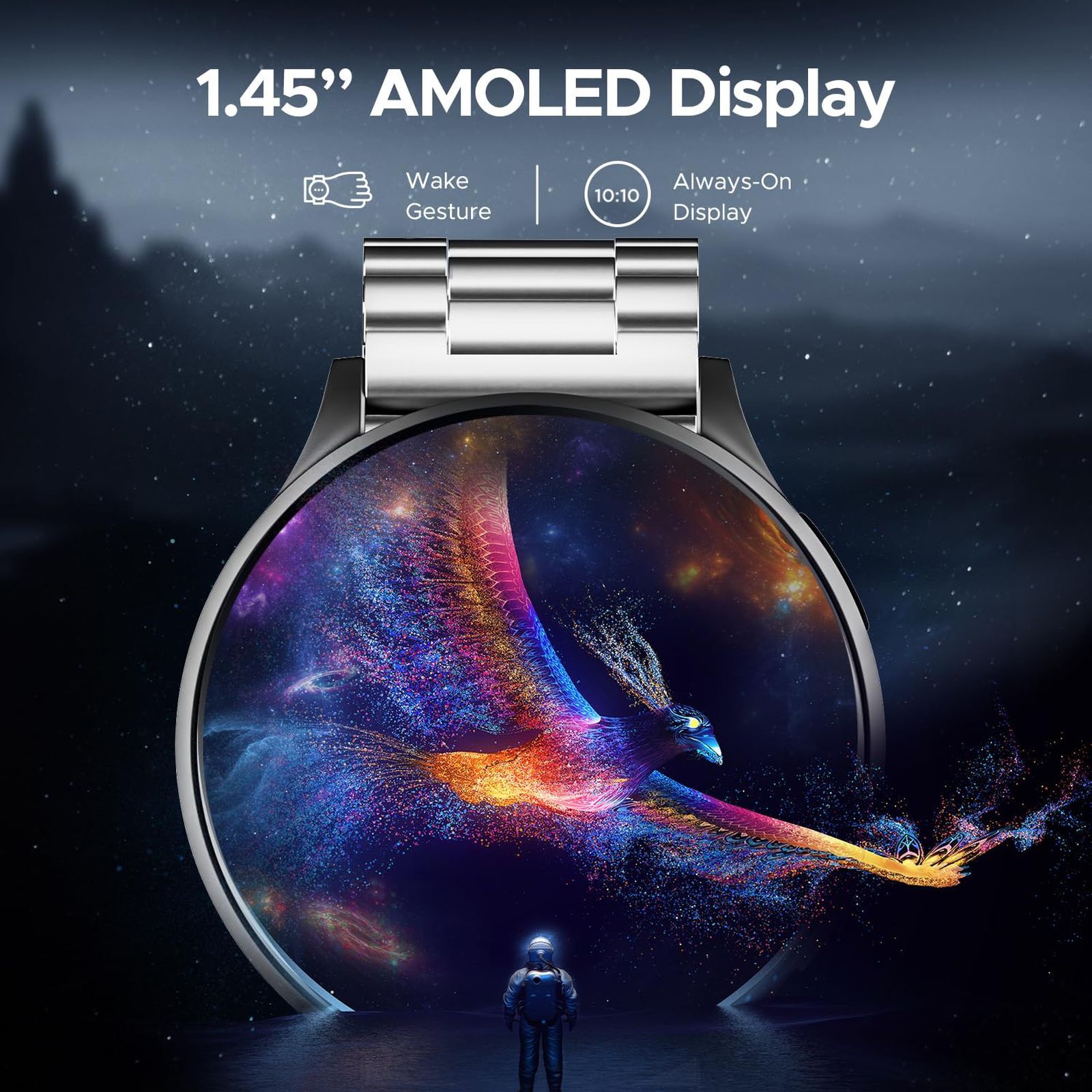 boAt Lunar Prime Smartwatch with Bluetooth Calling (36.8mm AMOLED Display, IP67 Sweat Resistant, Steel Silver Strap)_3