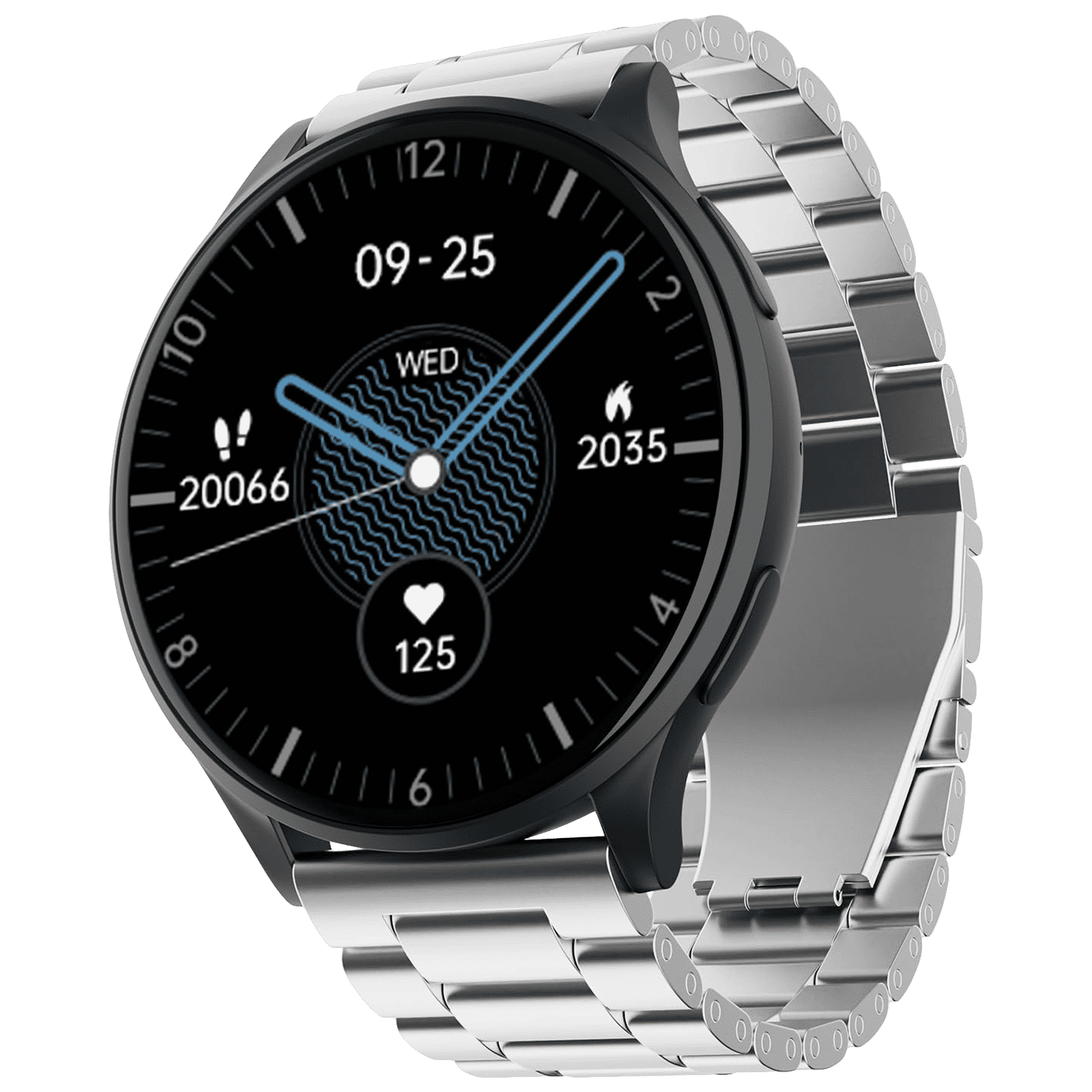 boAt Lunar Prime Smartwatch with Bluetooth Calling (36.8mm AMOLED Display, IP67 Sweat Resistant, Steel Silver Strap)_1