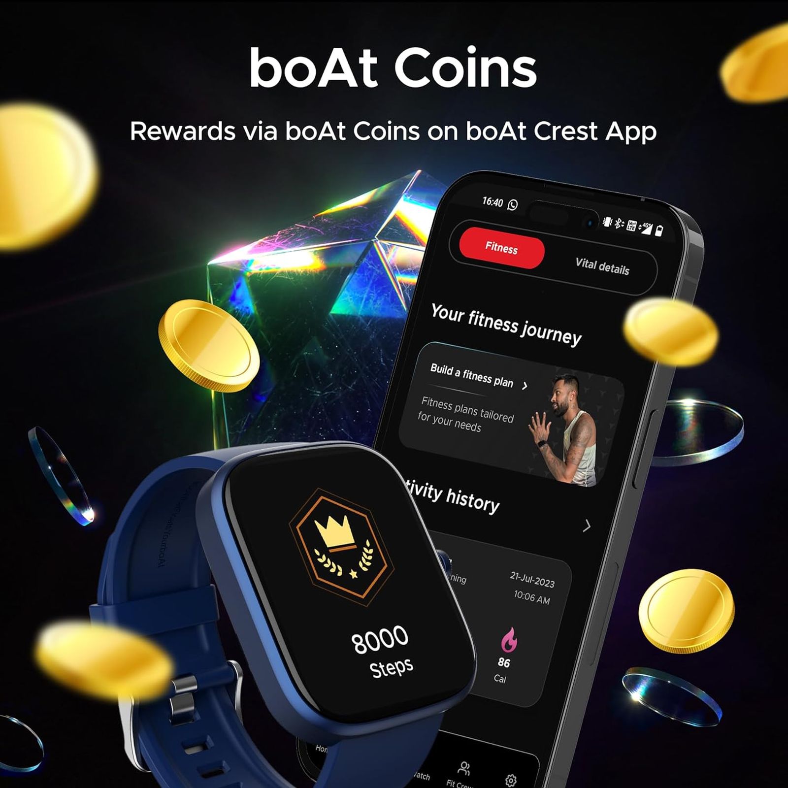 boAt Ultima Prism Smartwatch with Bluetooth Calling (49.78mm AMOLED Display, IP67 Water Resistant, Deep Blue Strap)_4