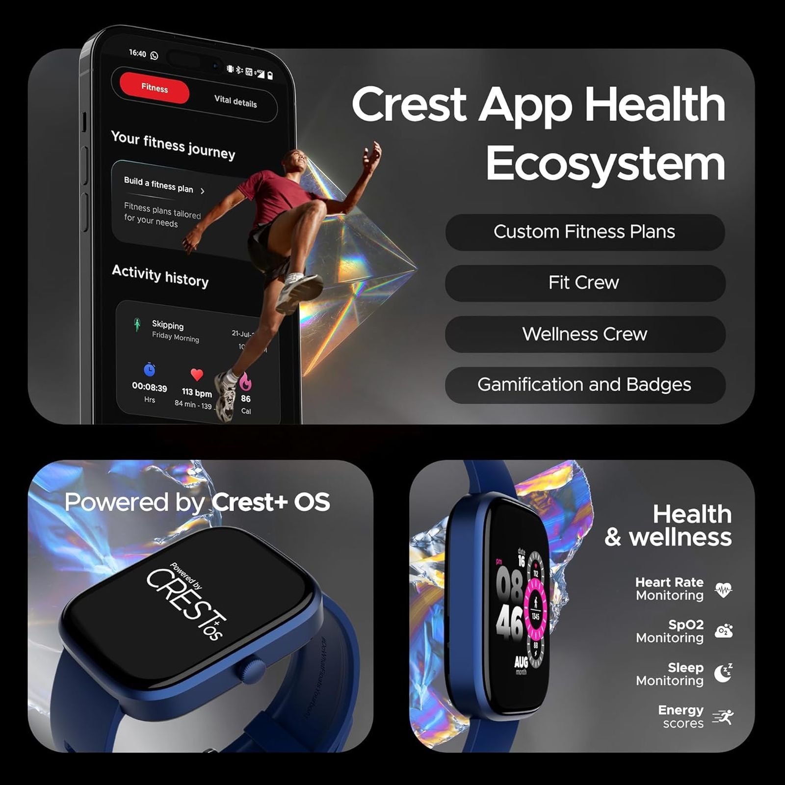 boAt Ultima Prism Smartwatch with Bluetooth Calling (49.78mm AMOLED Display, IP67 Water Resistant, Deep Blue Strap)_7