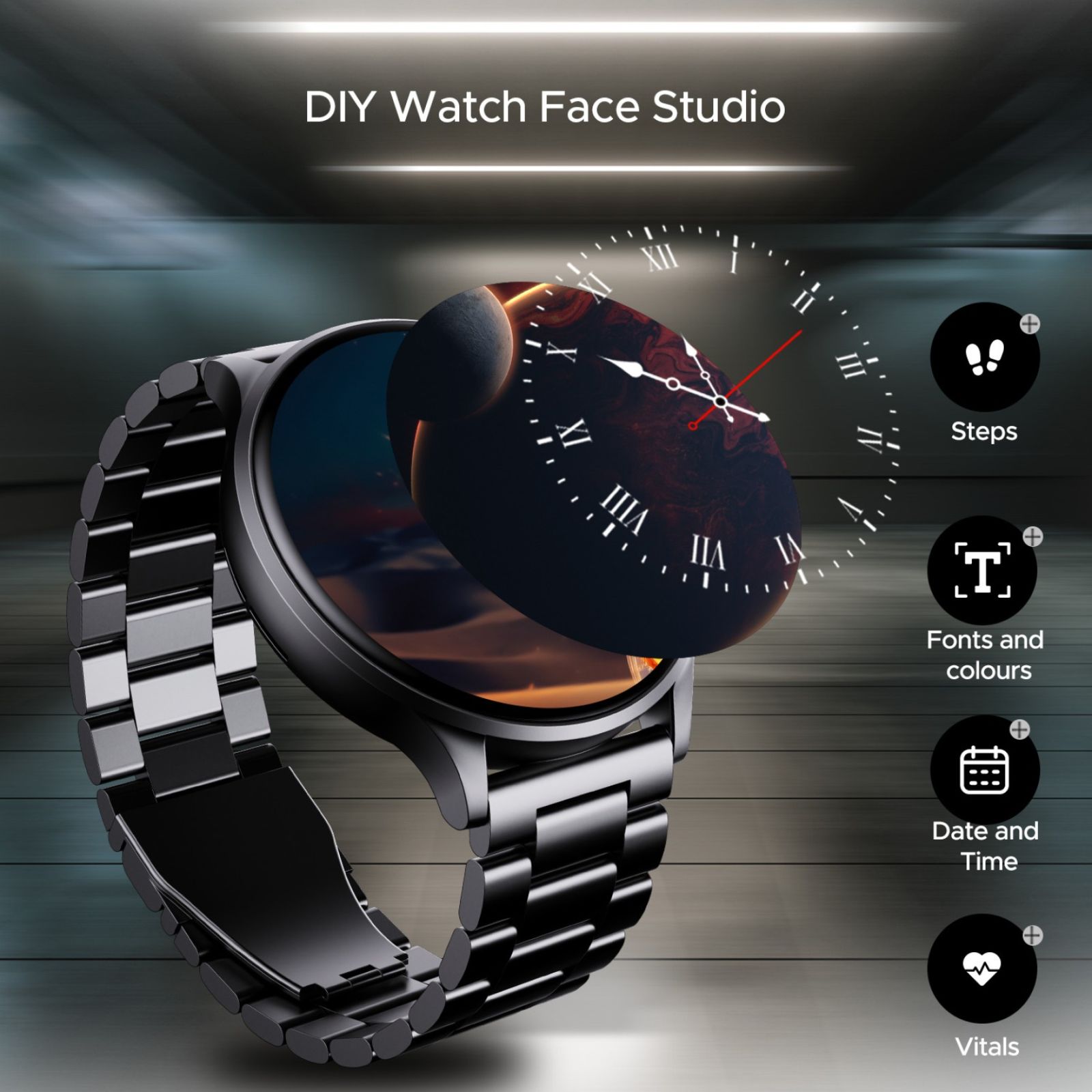 boAt Lunar Prime Smartwatch with Bluetooth Calling (36.8mm AMOLED Display, IP67 Sweat Resistant, Steel Black Strap)_5