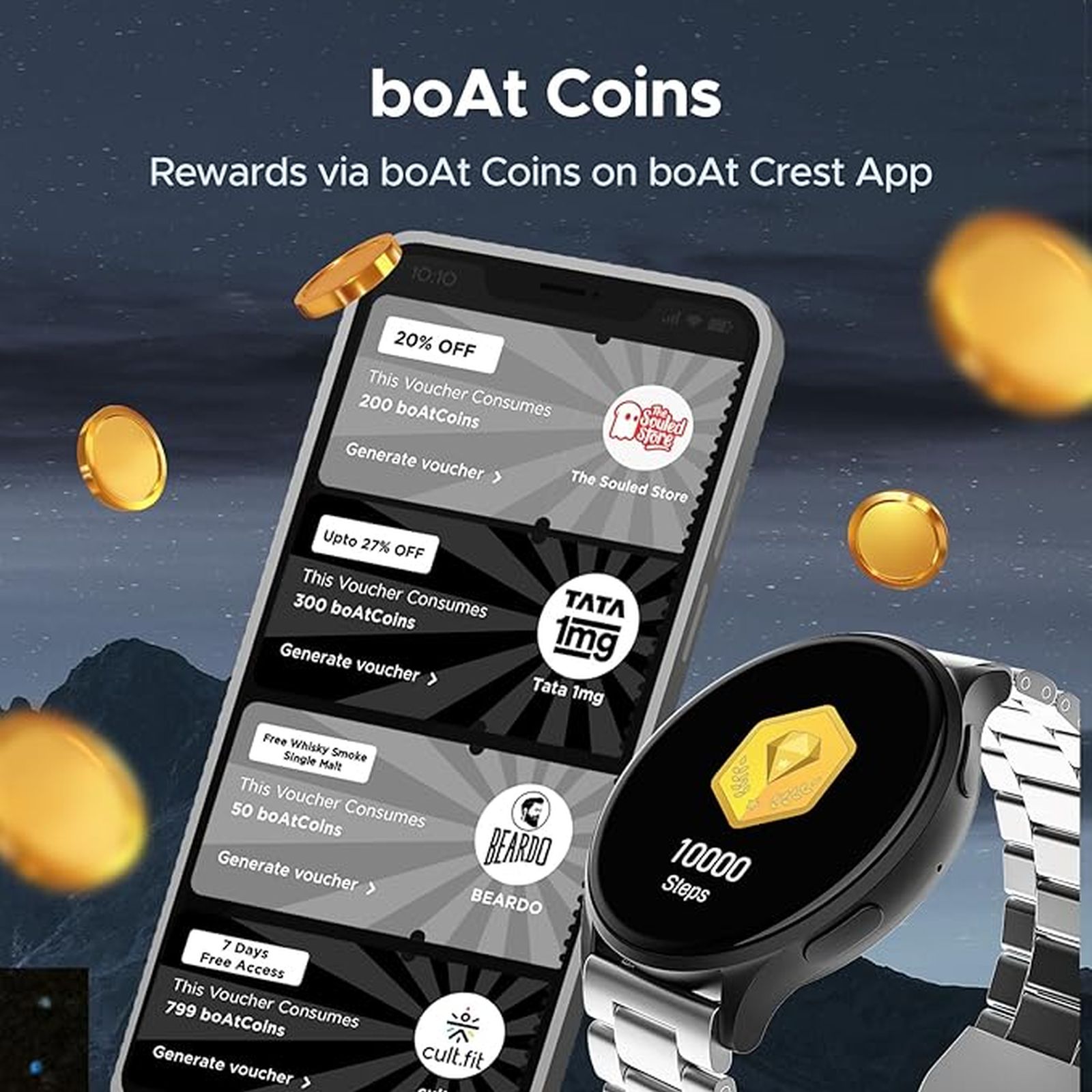 boAt Lunar Prime Smartwatch with Bluetooth Calling (36.8mm AMOLED Display, IP67 Sweat Resistant, Steel Silver Strap)_4